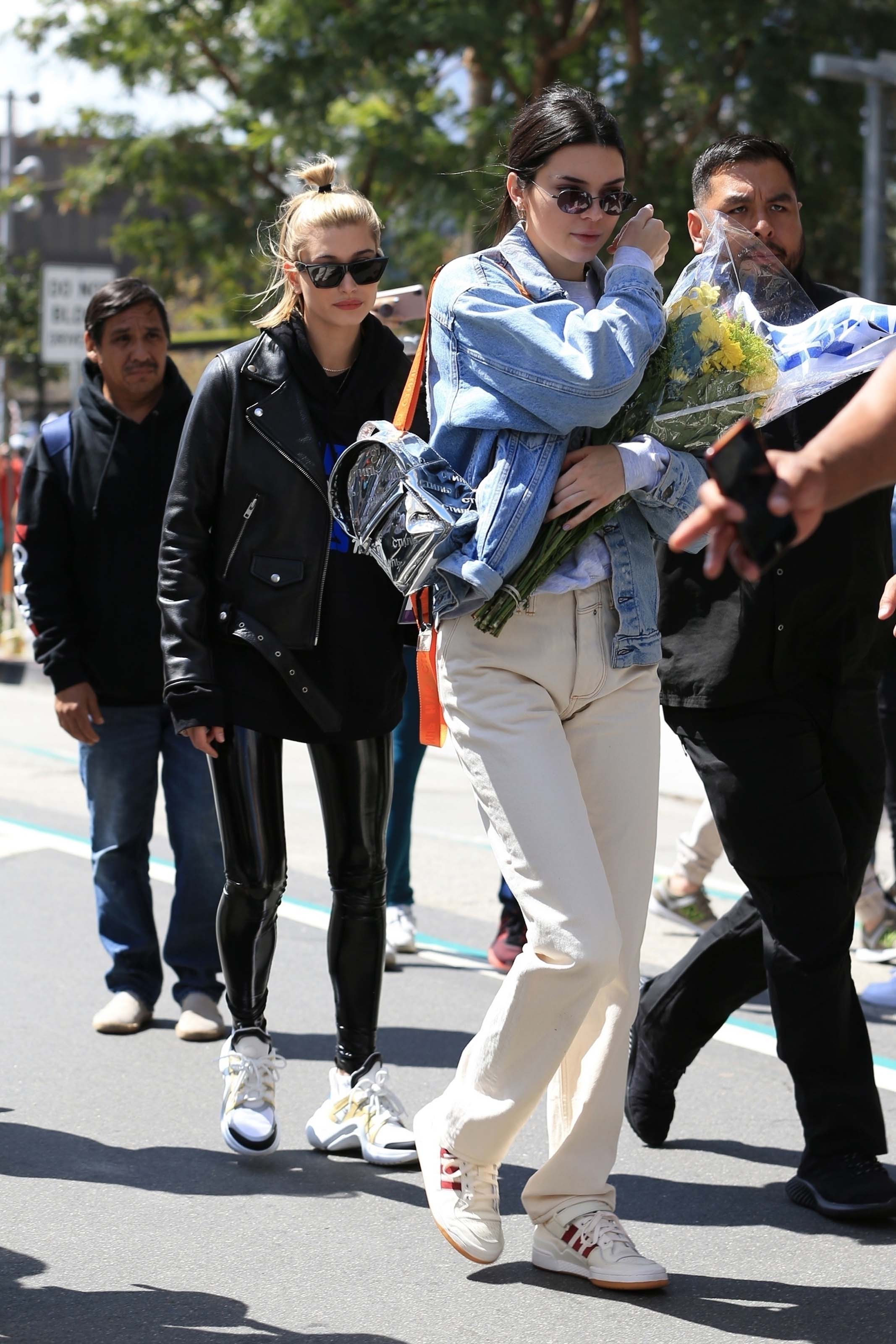 Hailey Baldwin marches at the anti-gun ‘March For Our Lives’