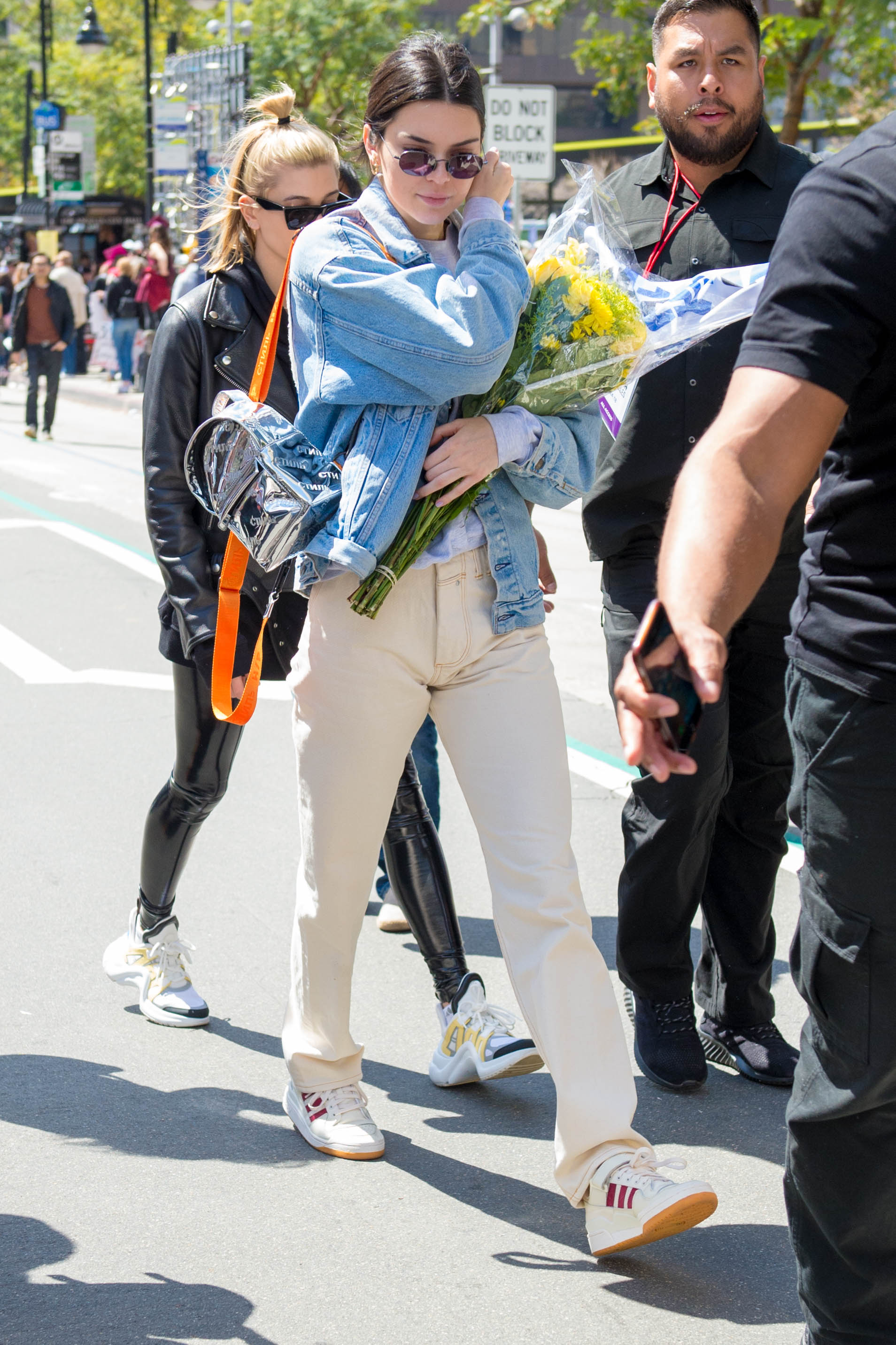 Hailey Baldwin marches at the anti-gun ‘March For Our Lives’