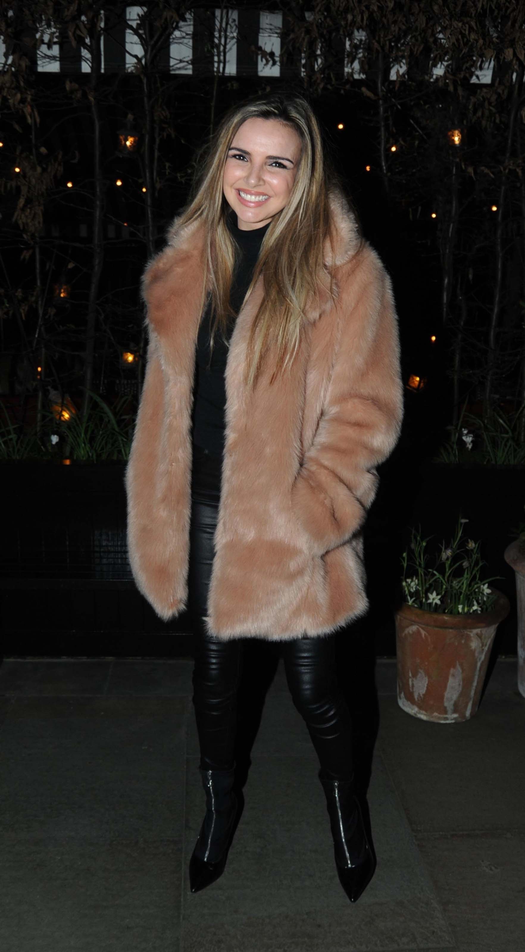 Nadine Coyle leaving the Chiltern FireHouse