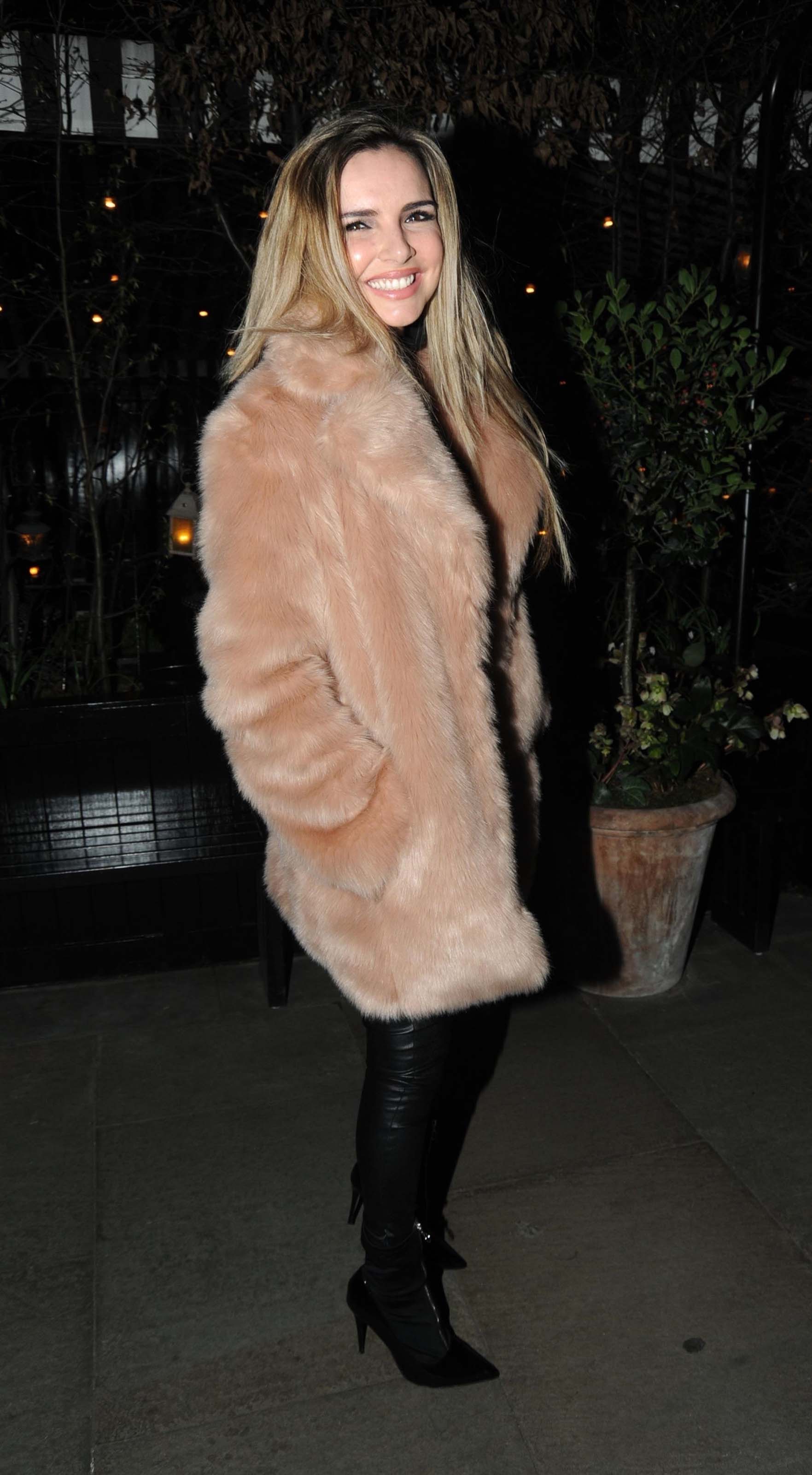 Nadine Coyle leaving the Chiltern FireHouse