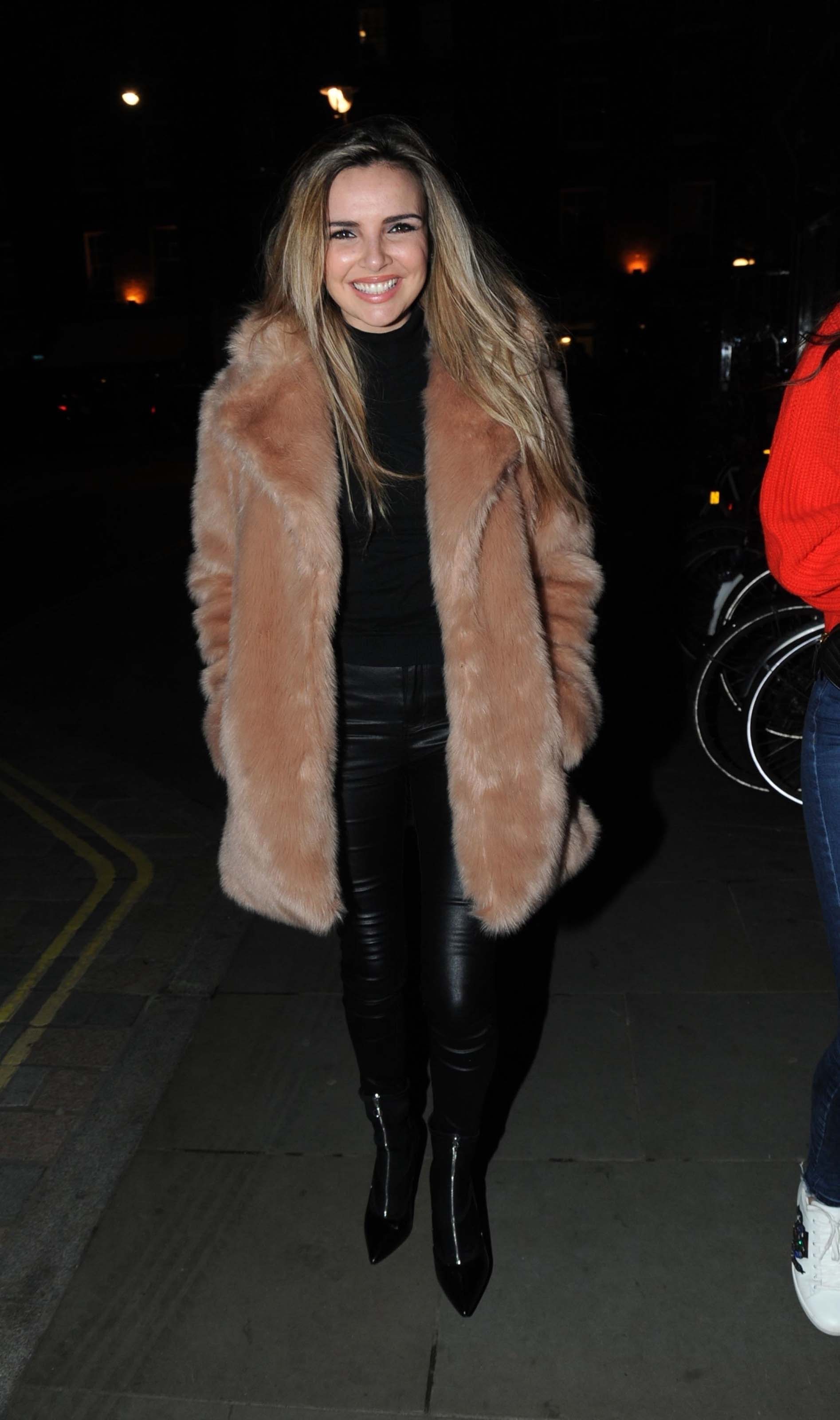 Nadine Coyle leaving the Chiltern FireHouse