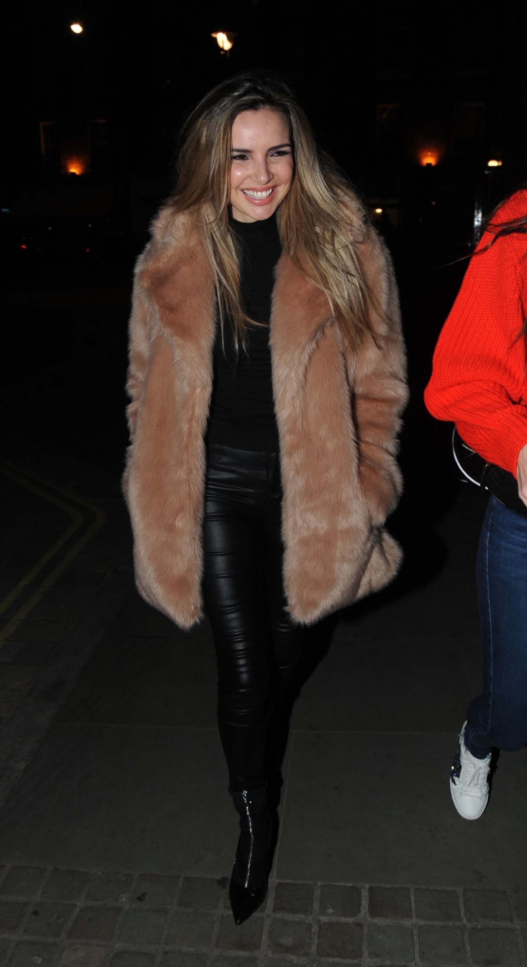 Nadine Coyle leaving the Chiltern FireHouse