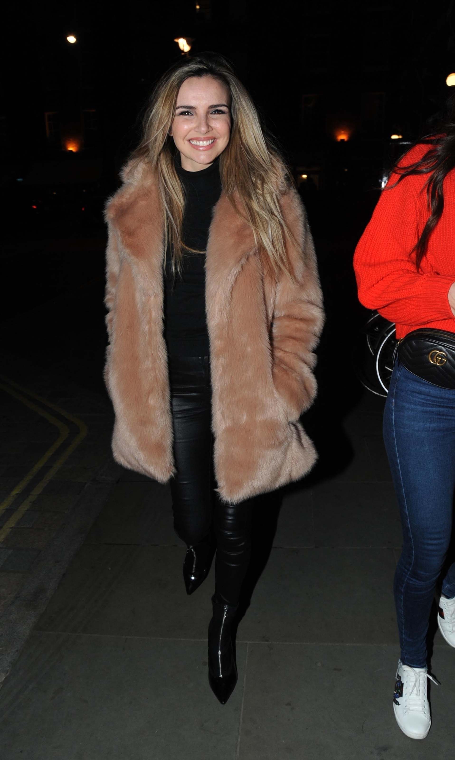 Nadine Coyle leaving the Chiltern FireHouse