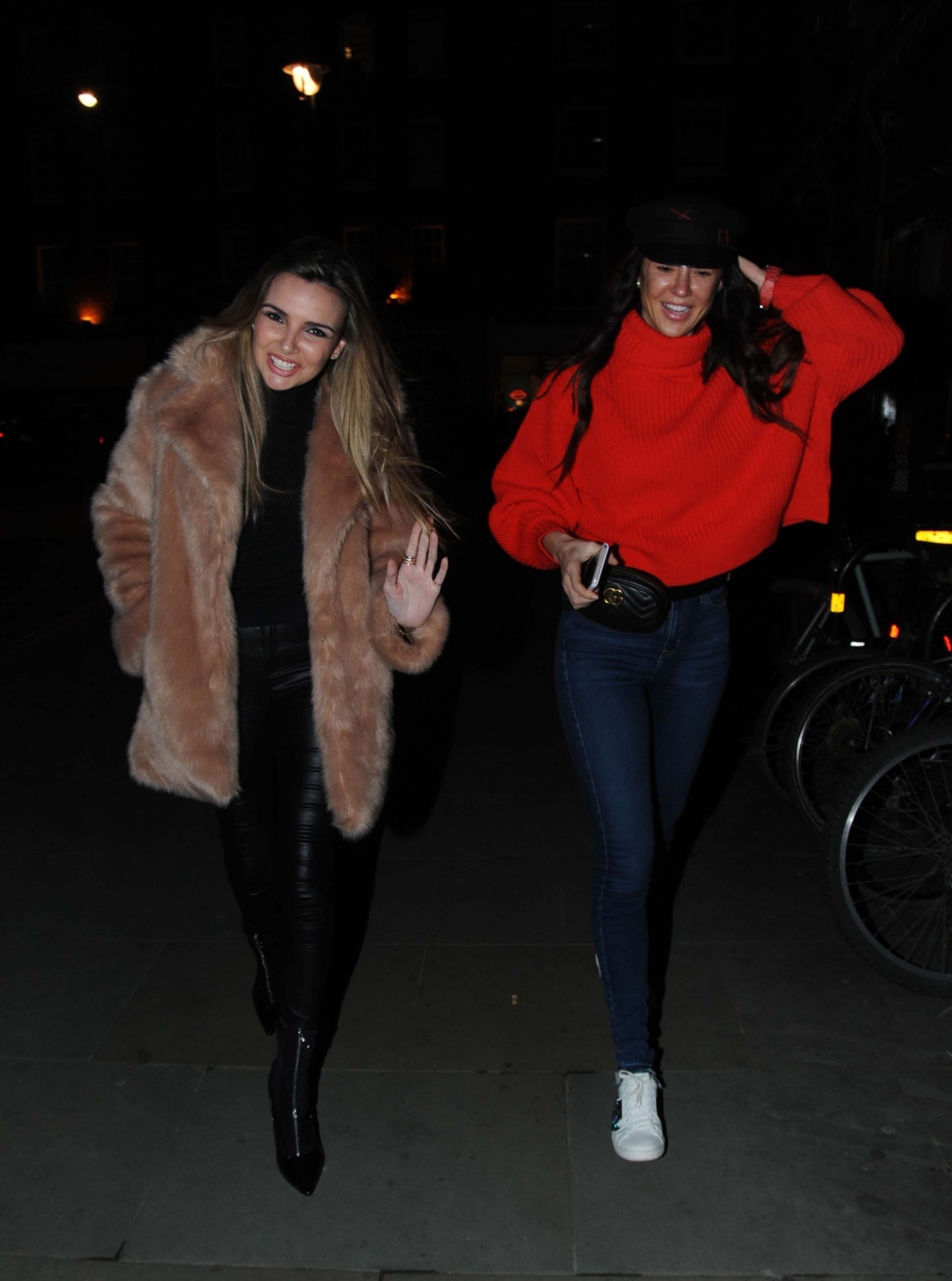 Nadine Coyle leaving the Chiltern FireHouse