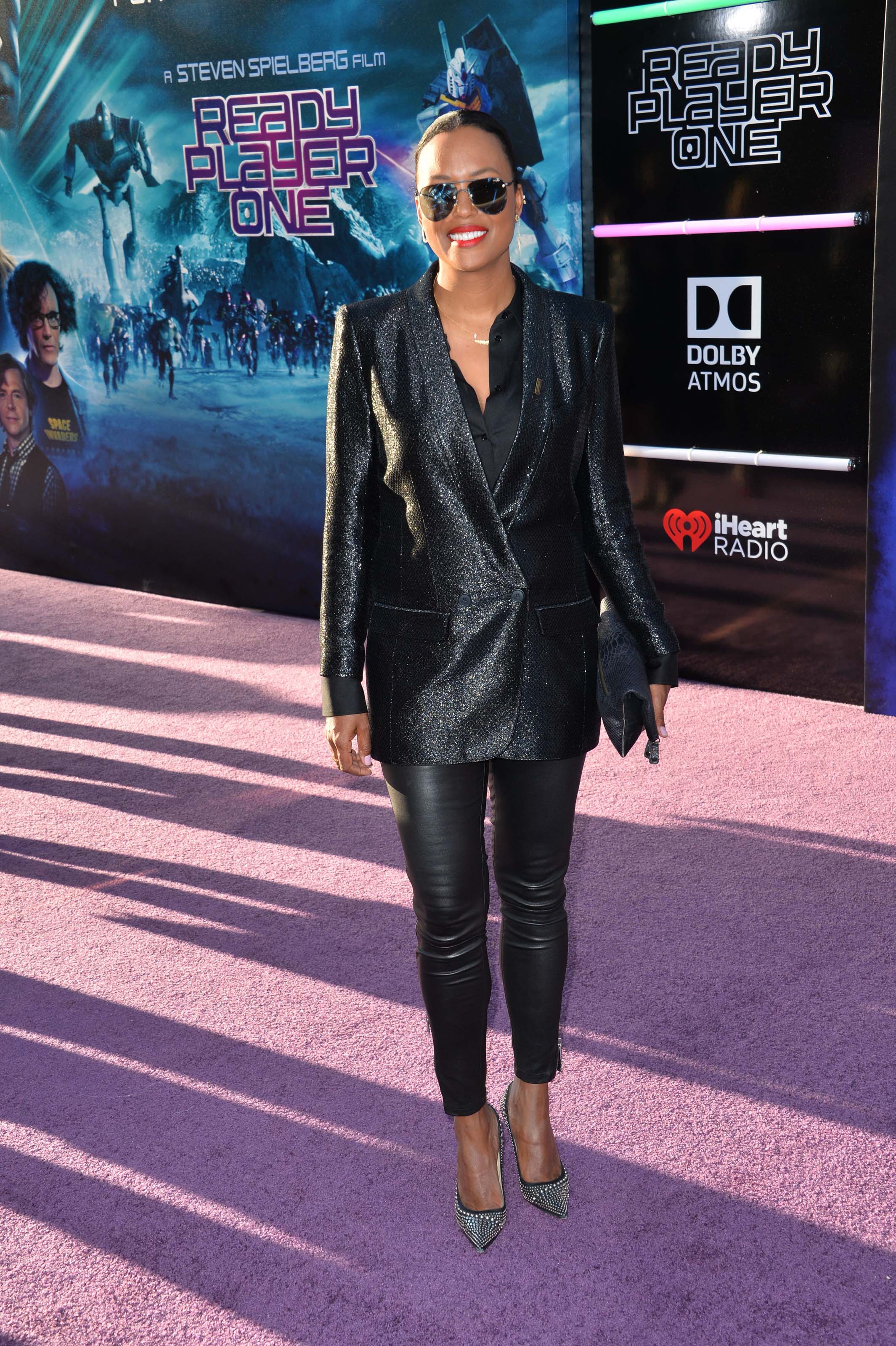 Aisha Tyler attends Ready Player One film premiere