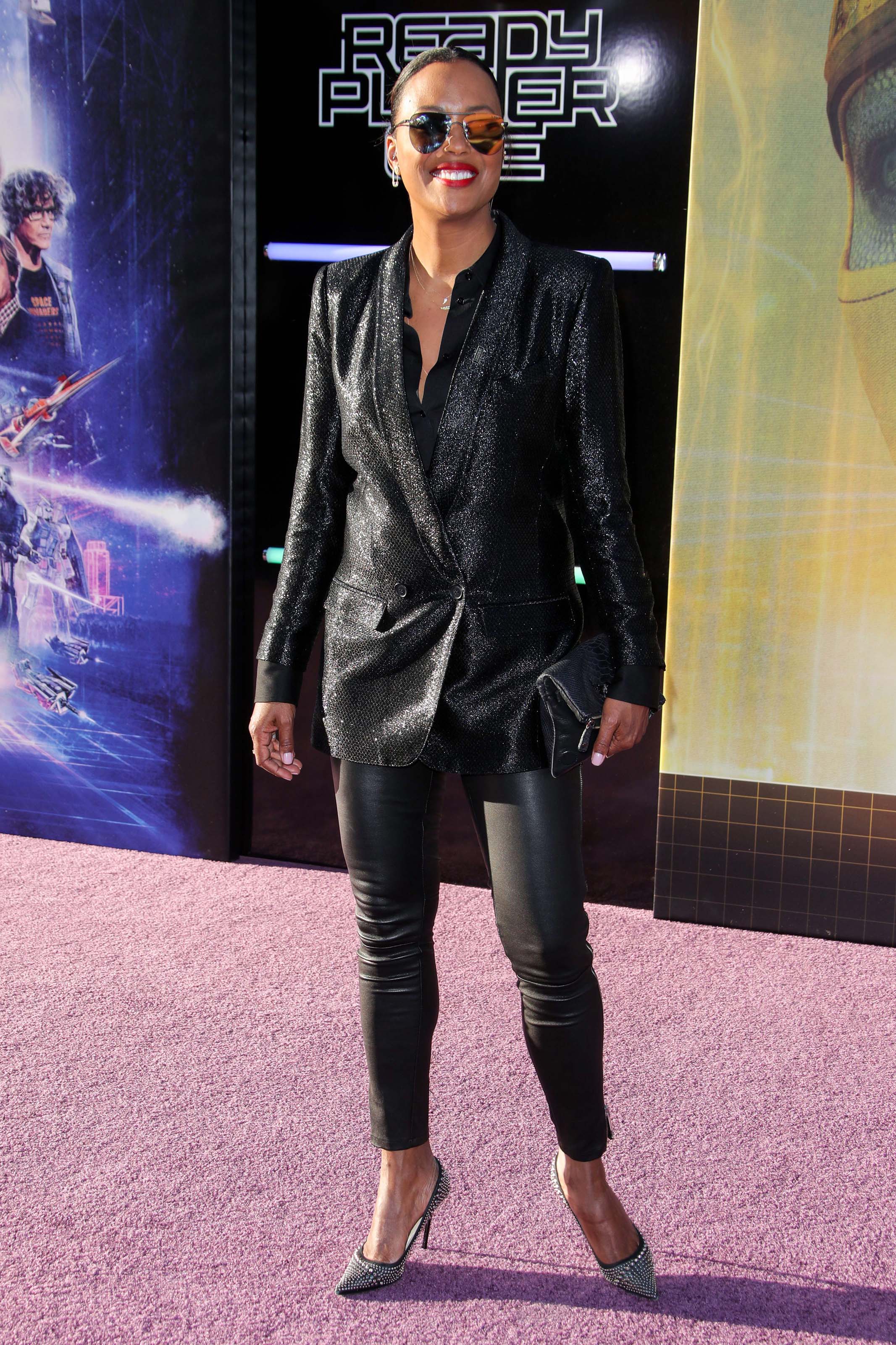 Aisha Tyler attends Ready Player One film premiere