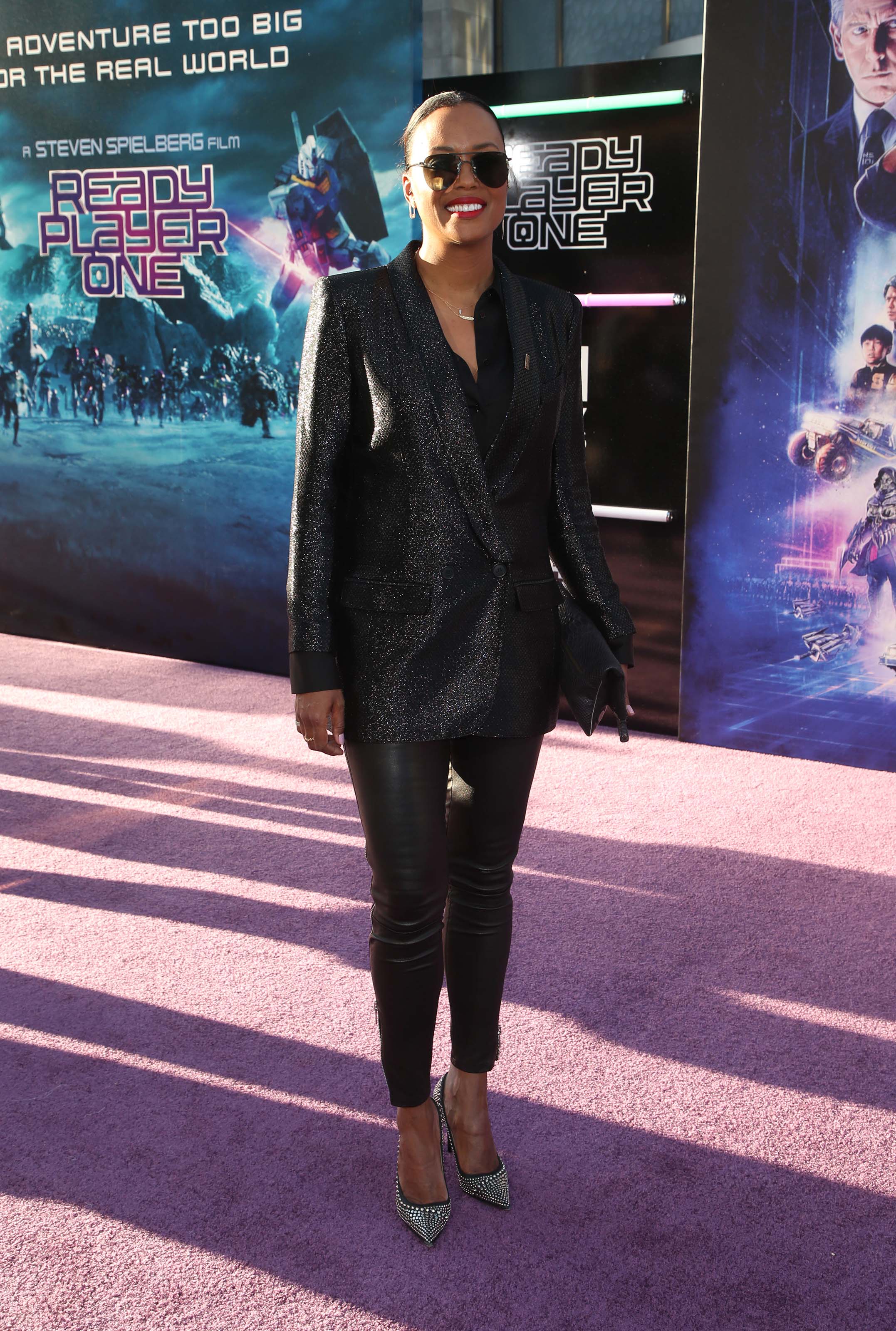 Aisha Tyler attends Ready Player One film premiere