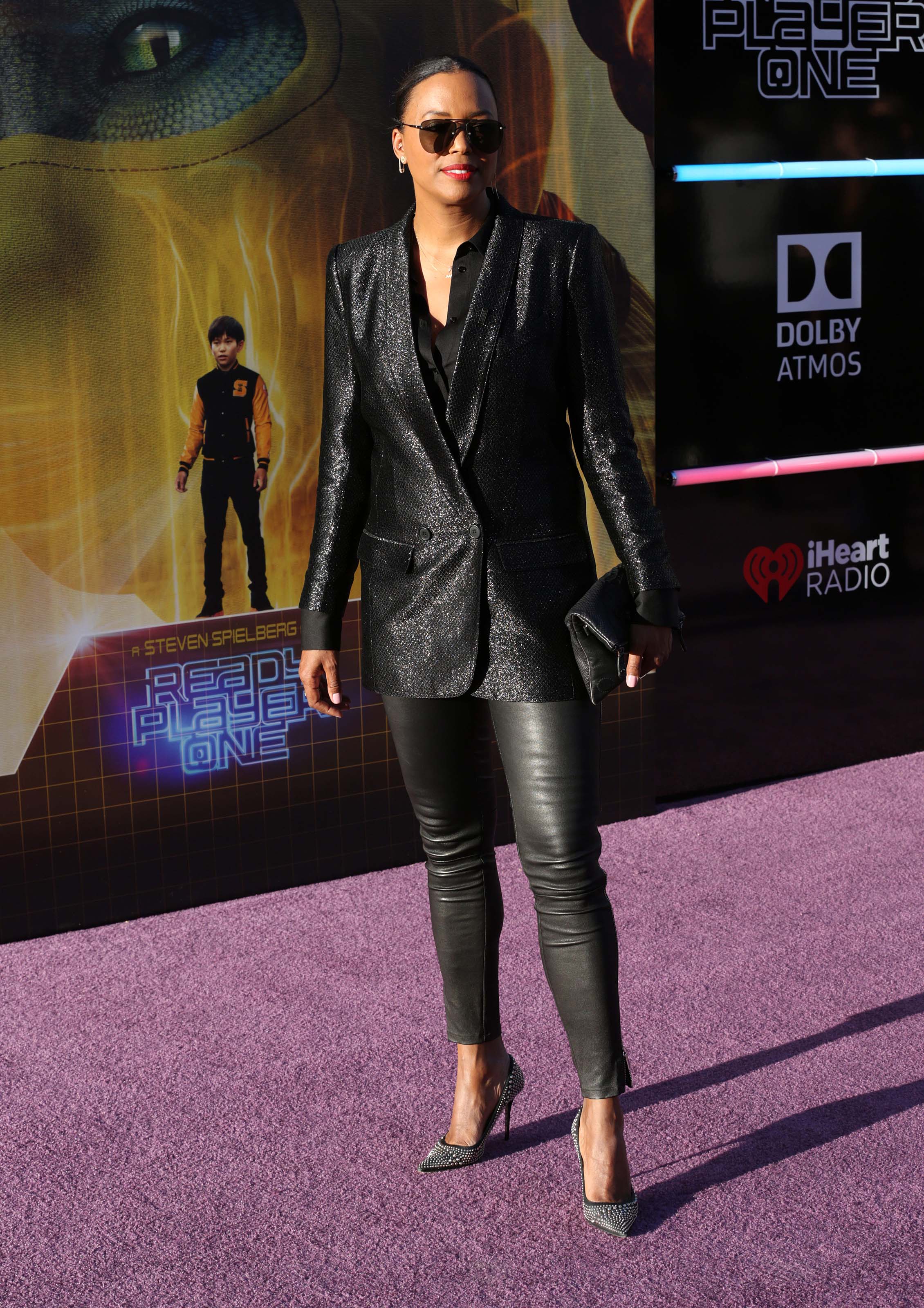 Aisha Tyler attends Ready Player One film premiere
