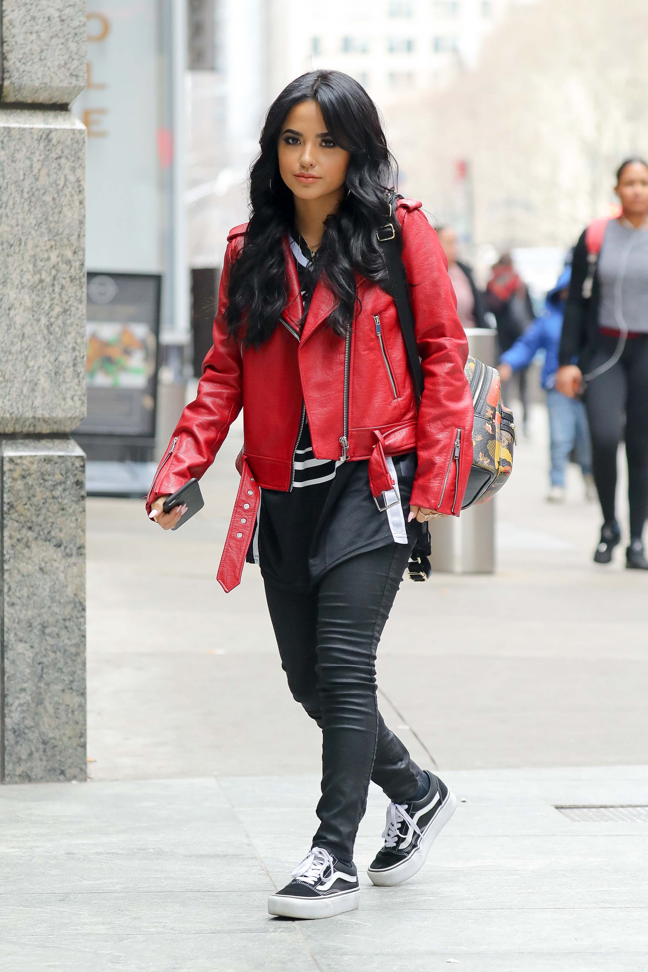 Becky G out and about in a cold day in NYC