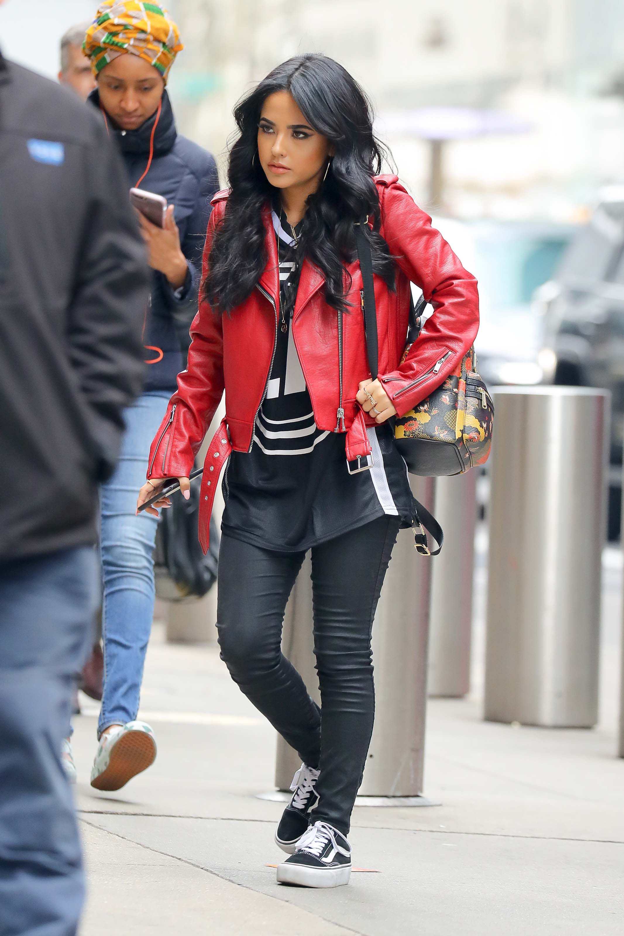 Becky G out and about in a cold day in NYC