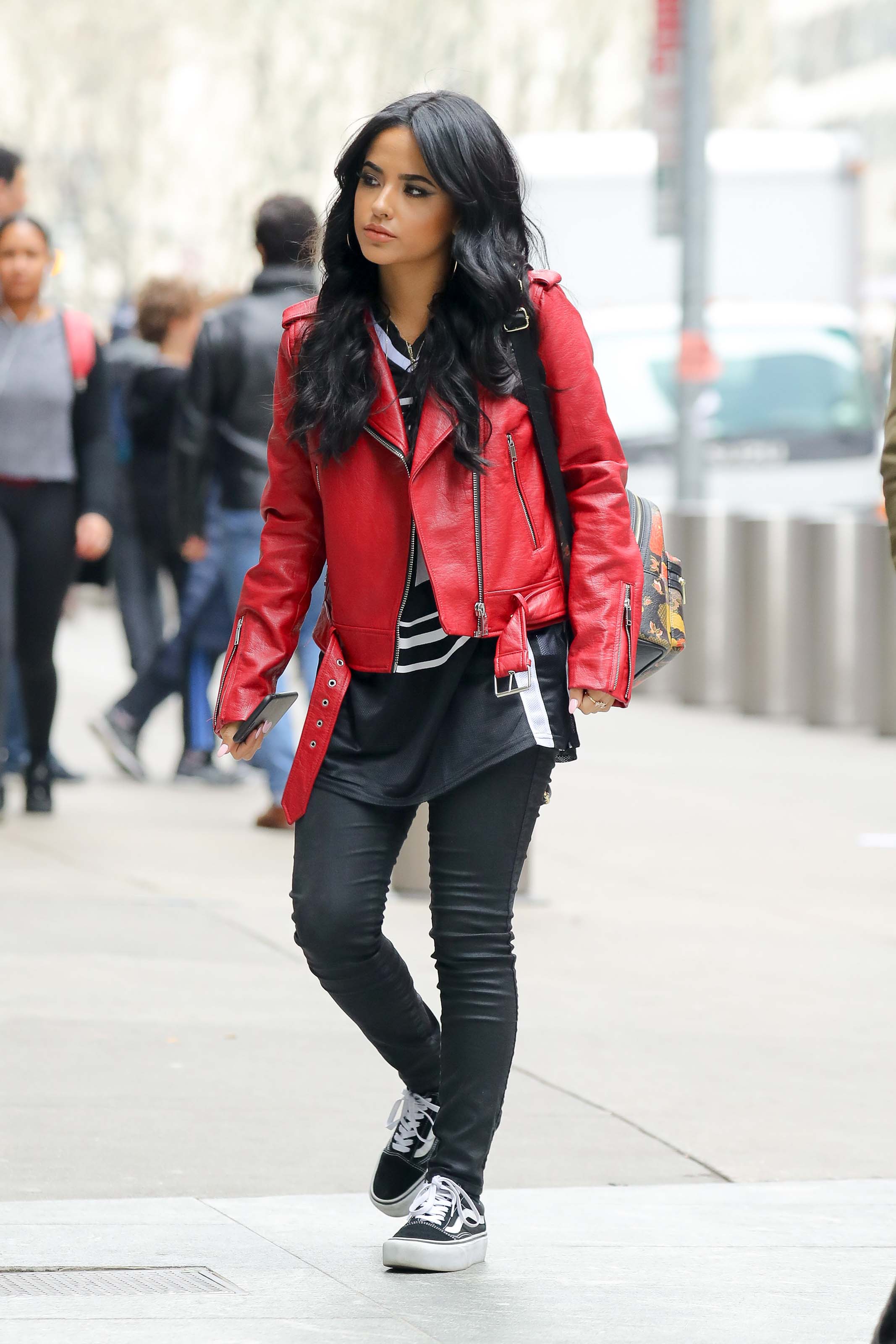 Becky G out and about in a cold day in NYC