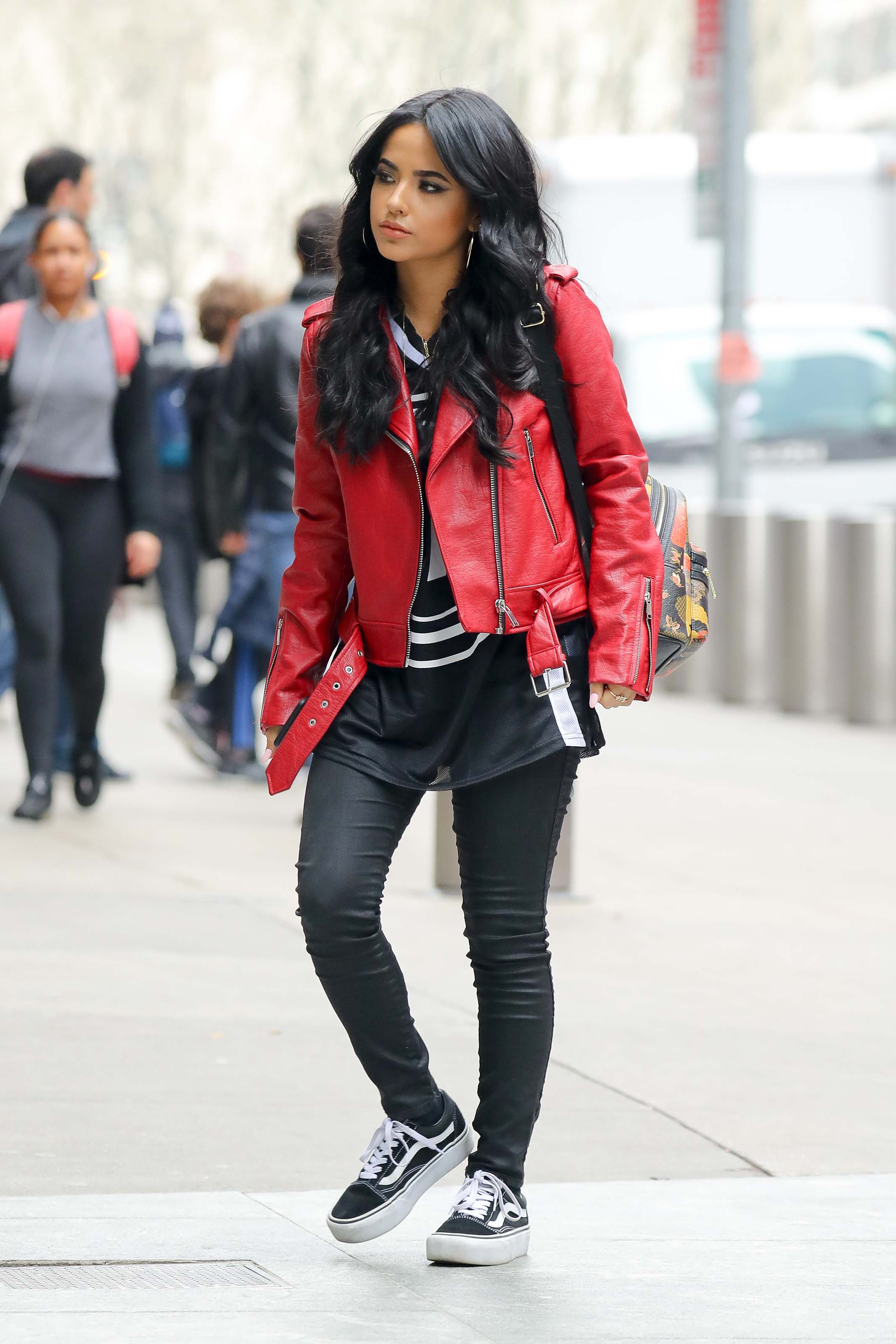 Becky G out and about in a cold day in NYC