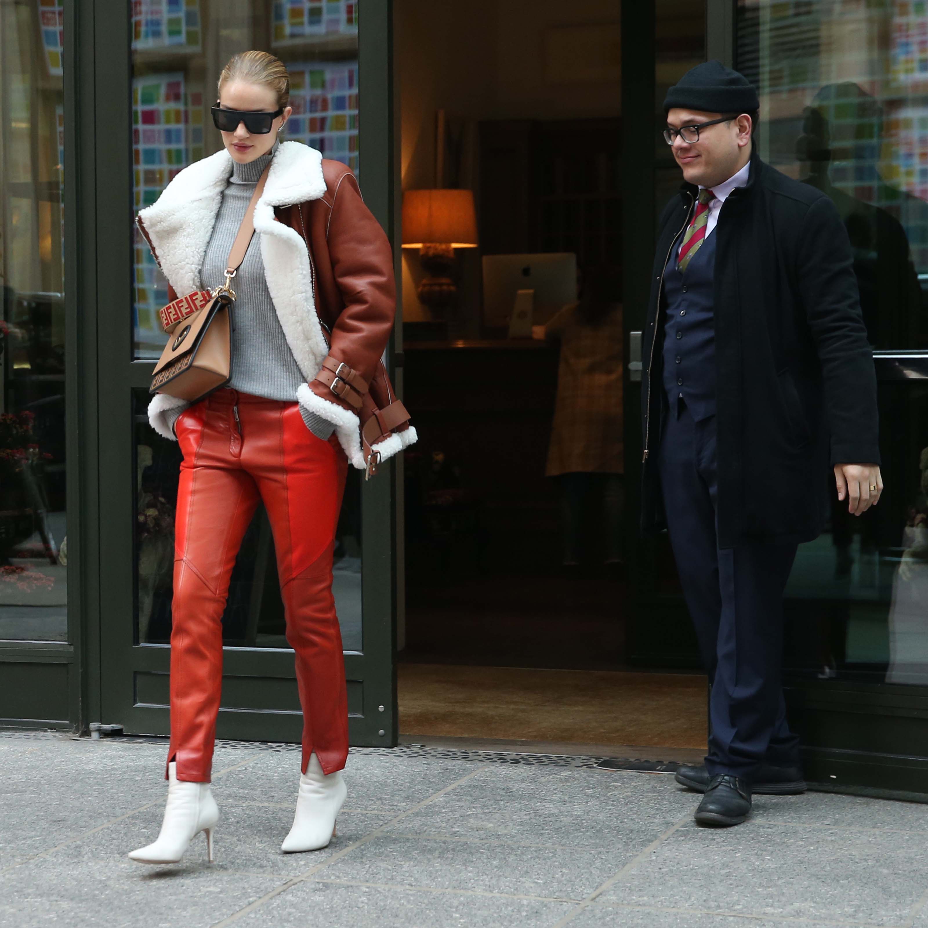 Rosie Huntington Whiteley out in NYC