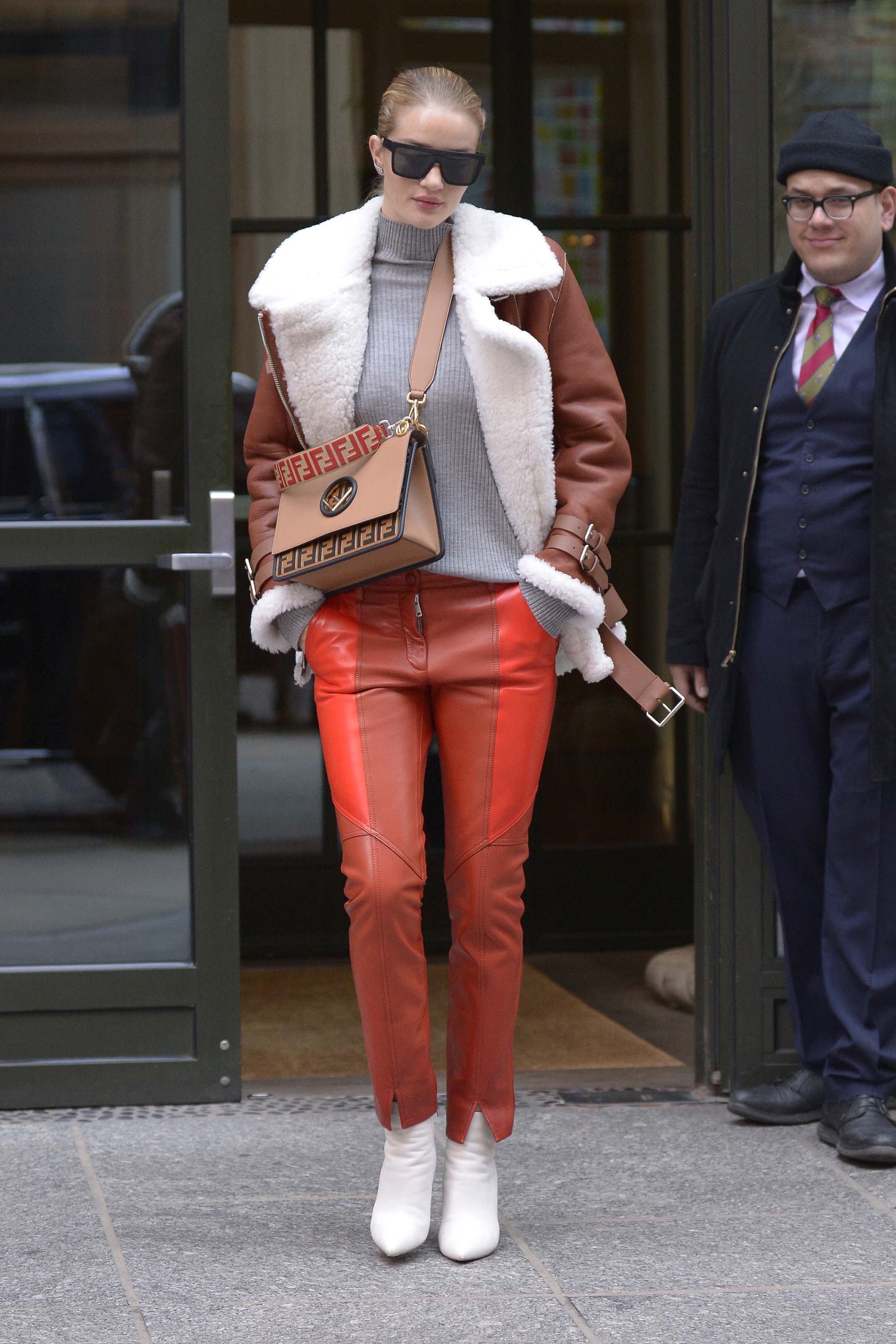 Rosie Huntington Whiteley out in NYC