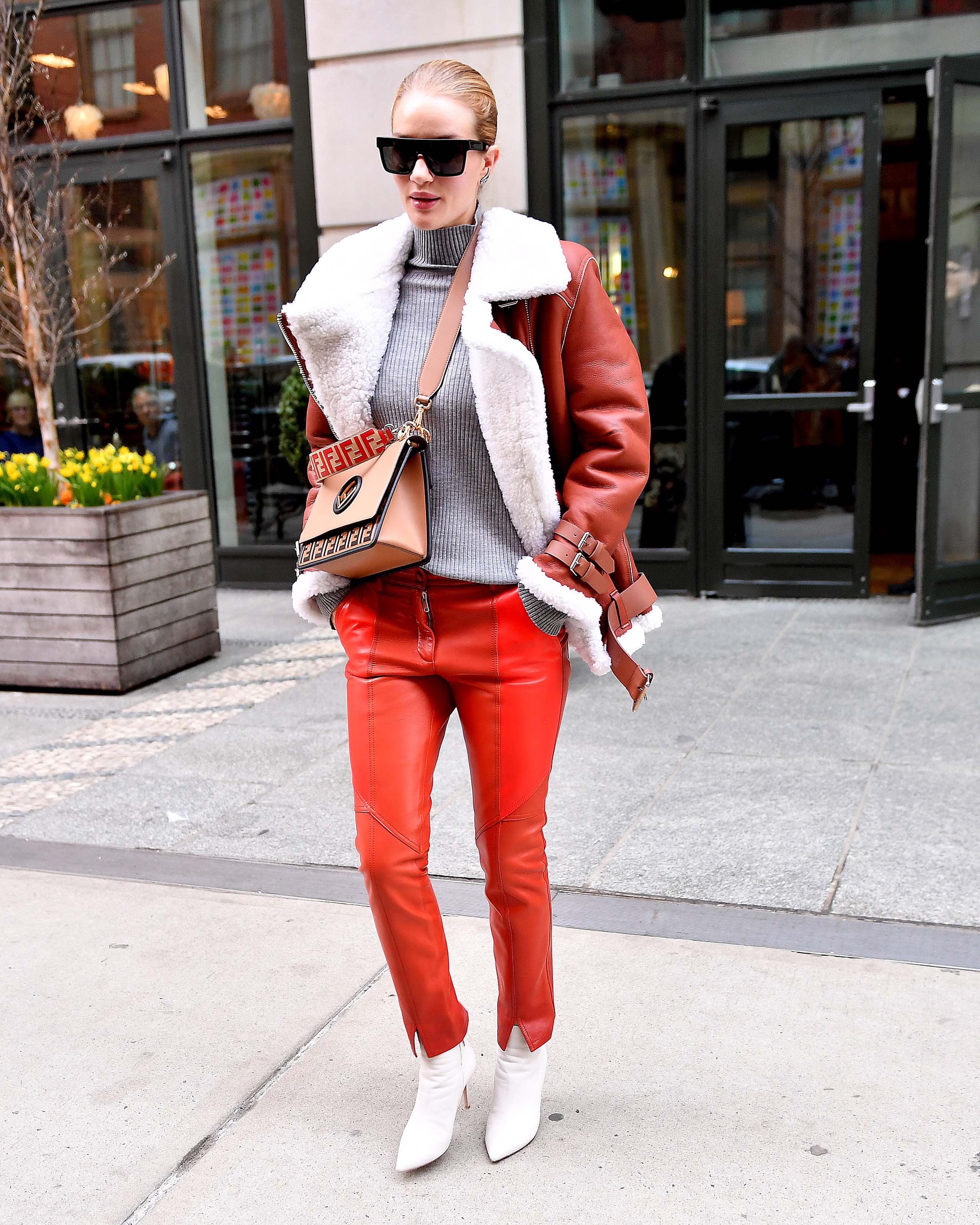 Rosie Huntington Whiteley out in NYC
