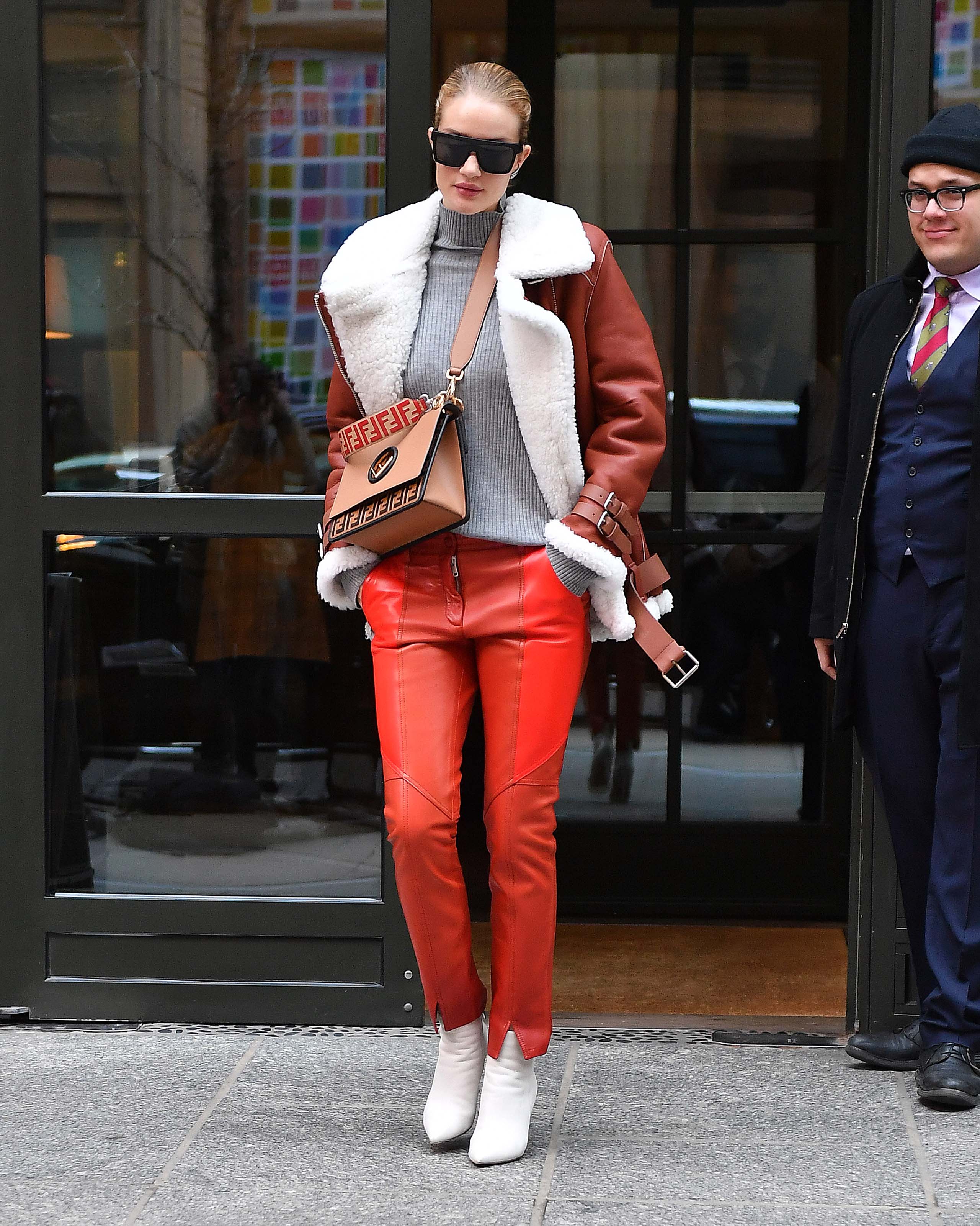 Rosie Huntington Whiteley out in NYC