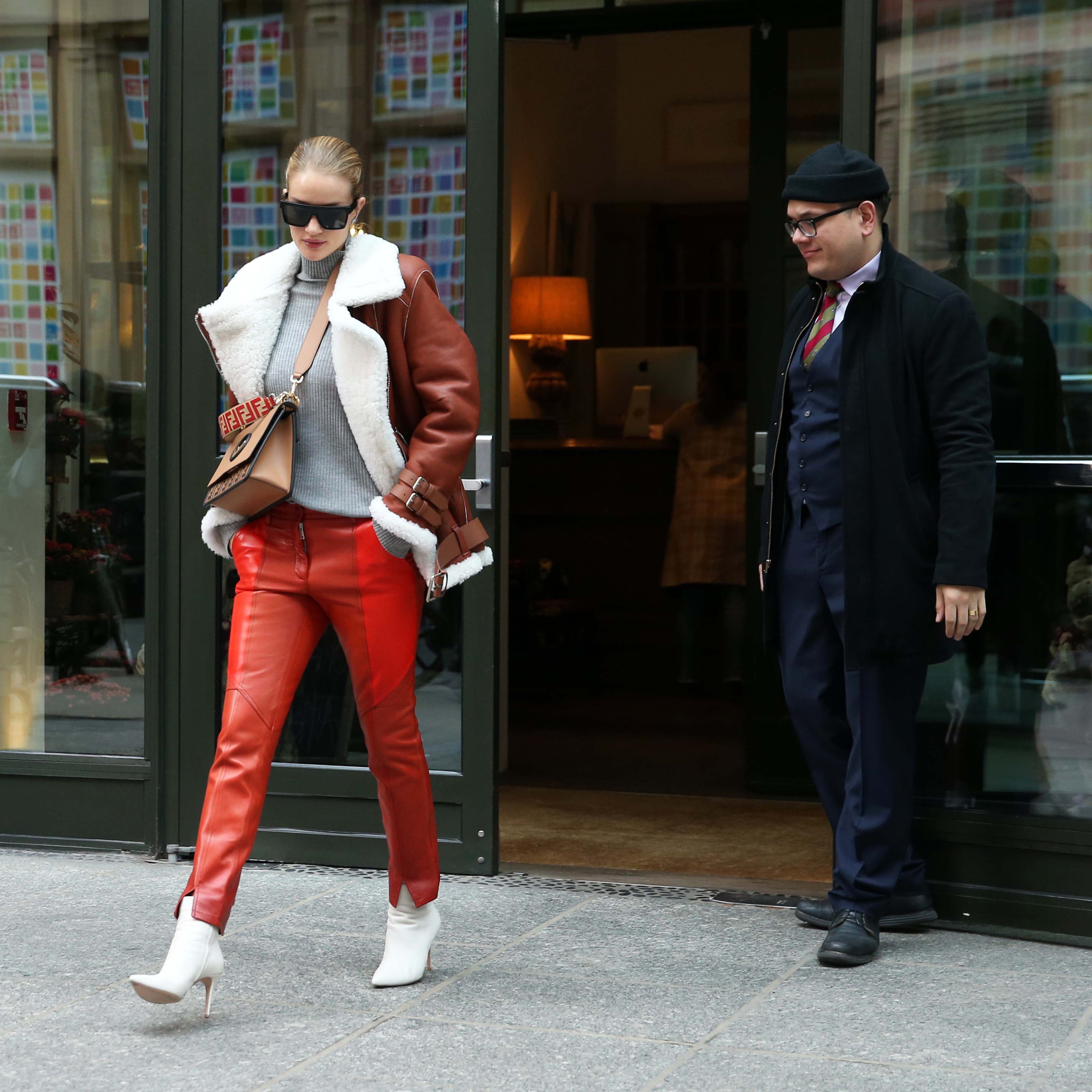 Rosie Huntington Whiteley out in NYC