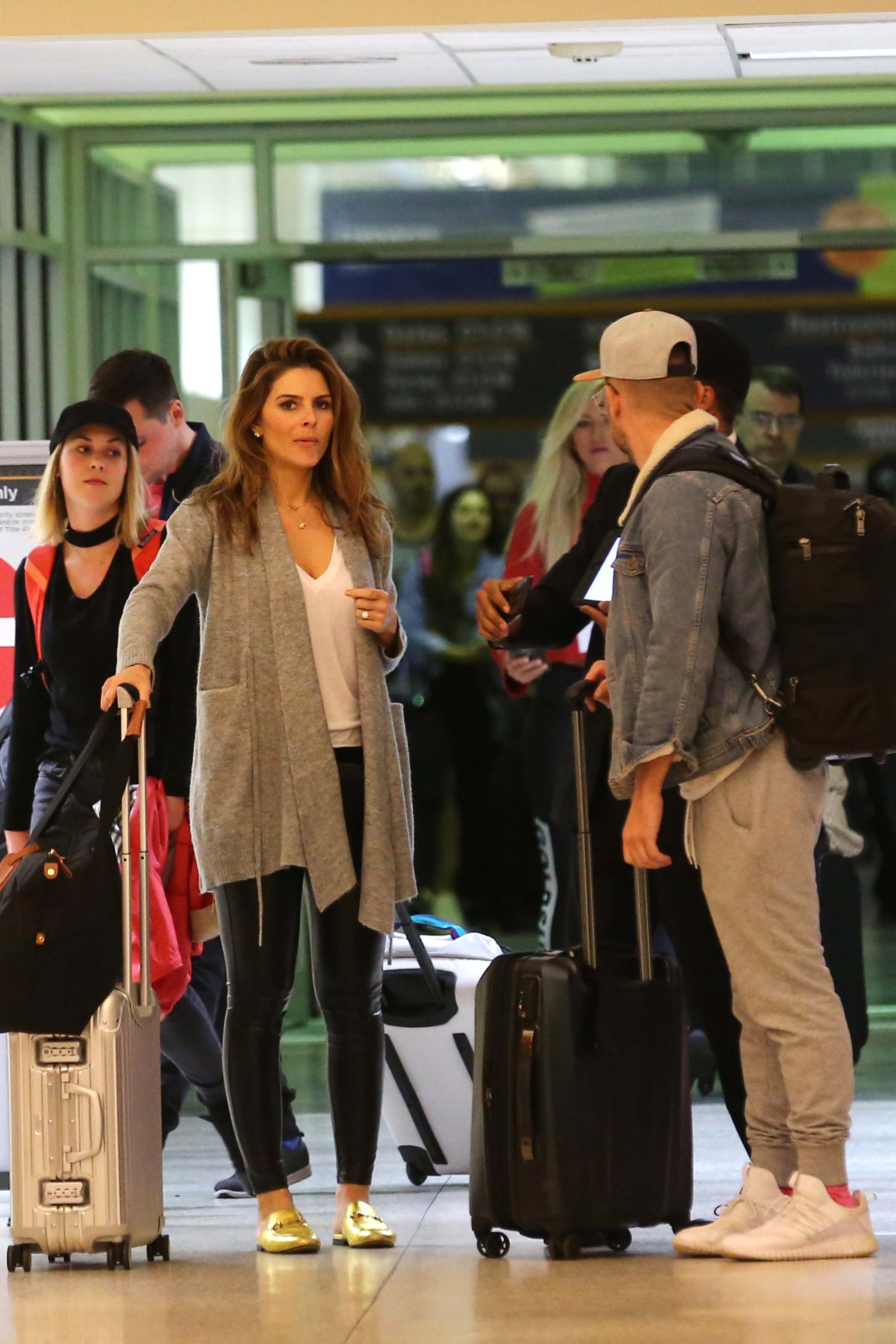 Maria Menounos arrives at Louis Armstrong International Airport