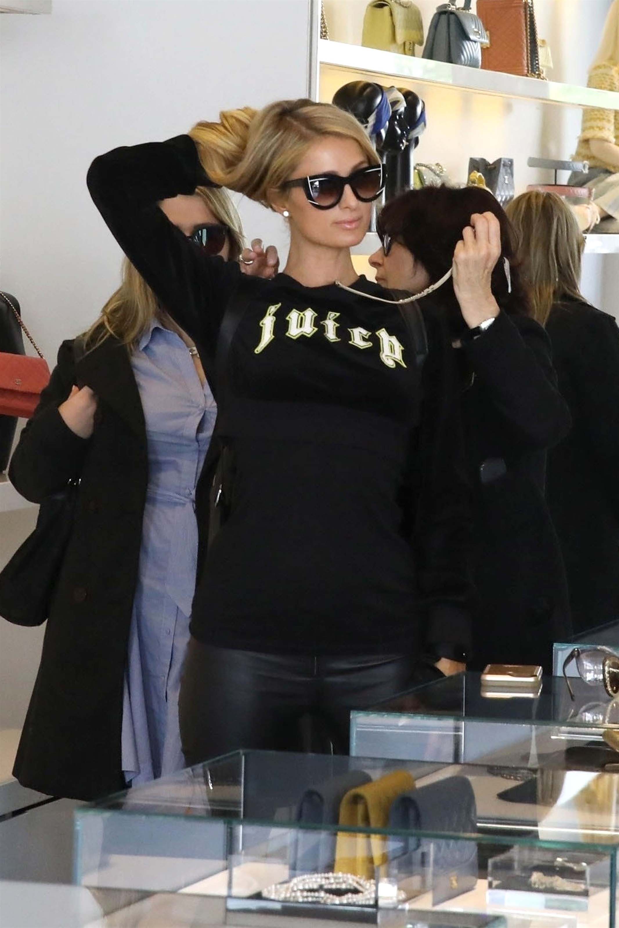 Paris Hilton shopping in West Hollywood