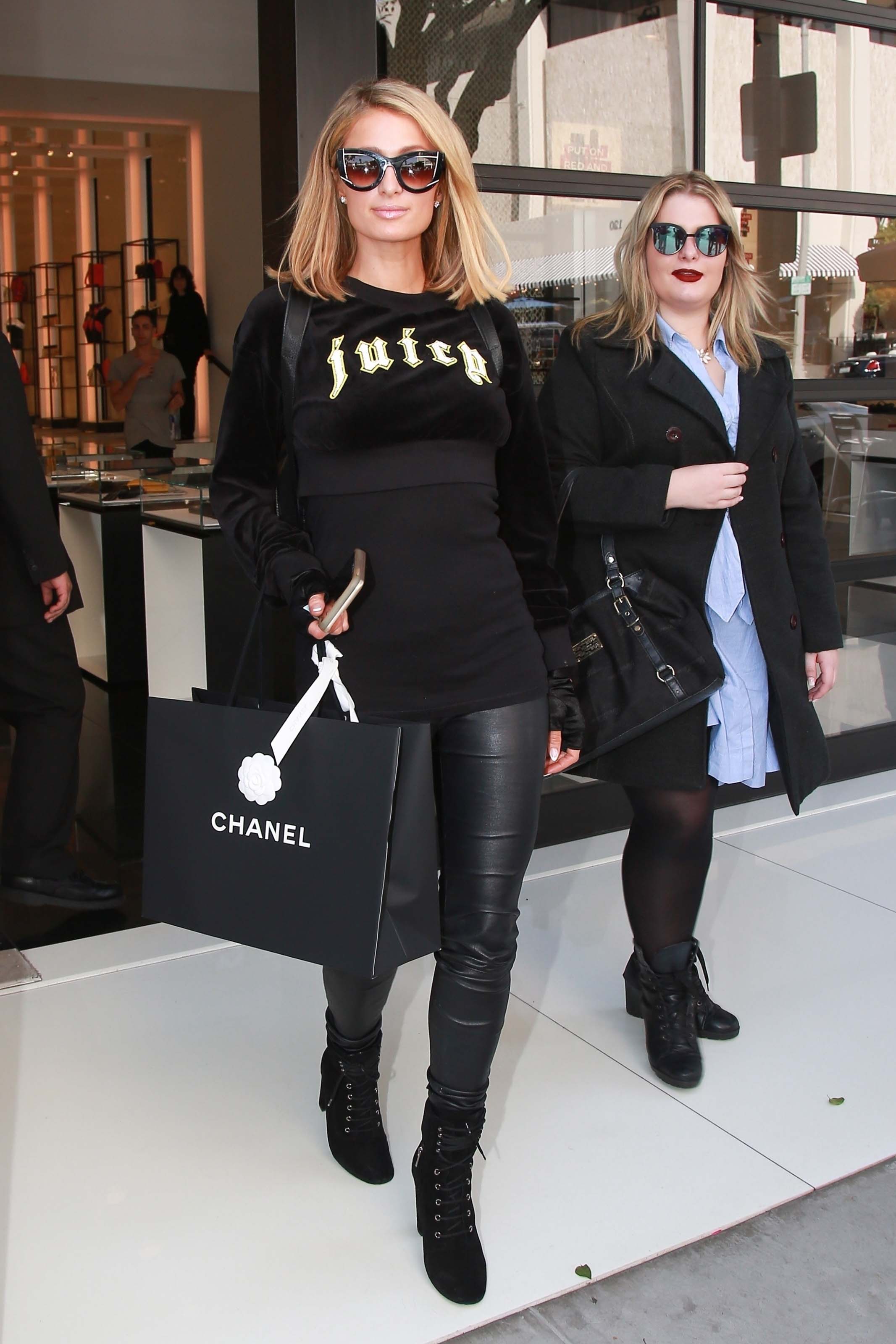 Paris Hilton shopping in West Hollywood