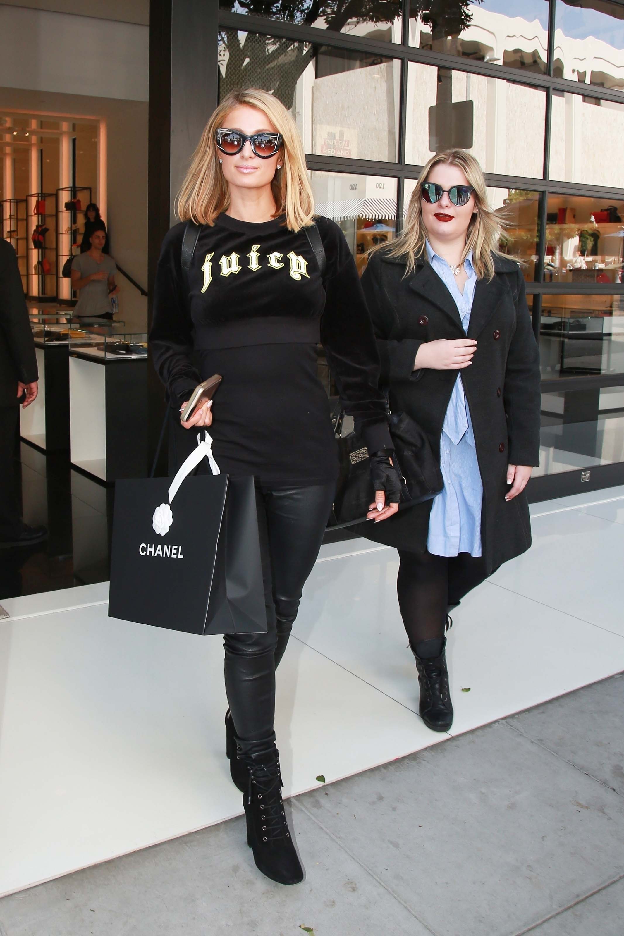 Paris Hilton shopping in West Hollywood