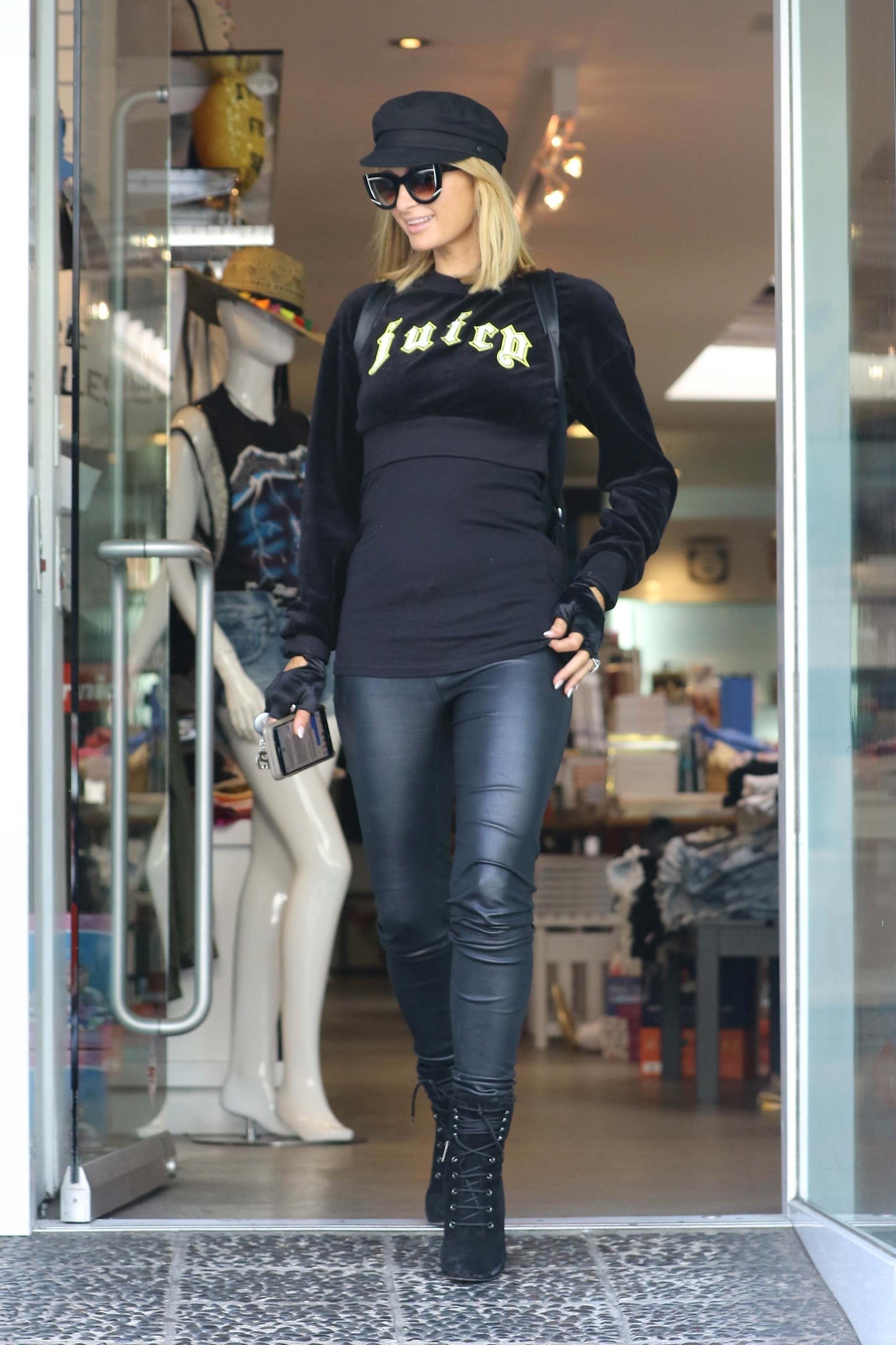 Paris Hilton shopping in West Hollywood