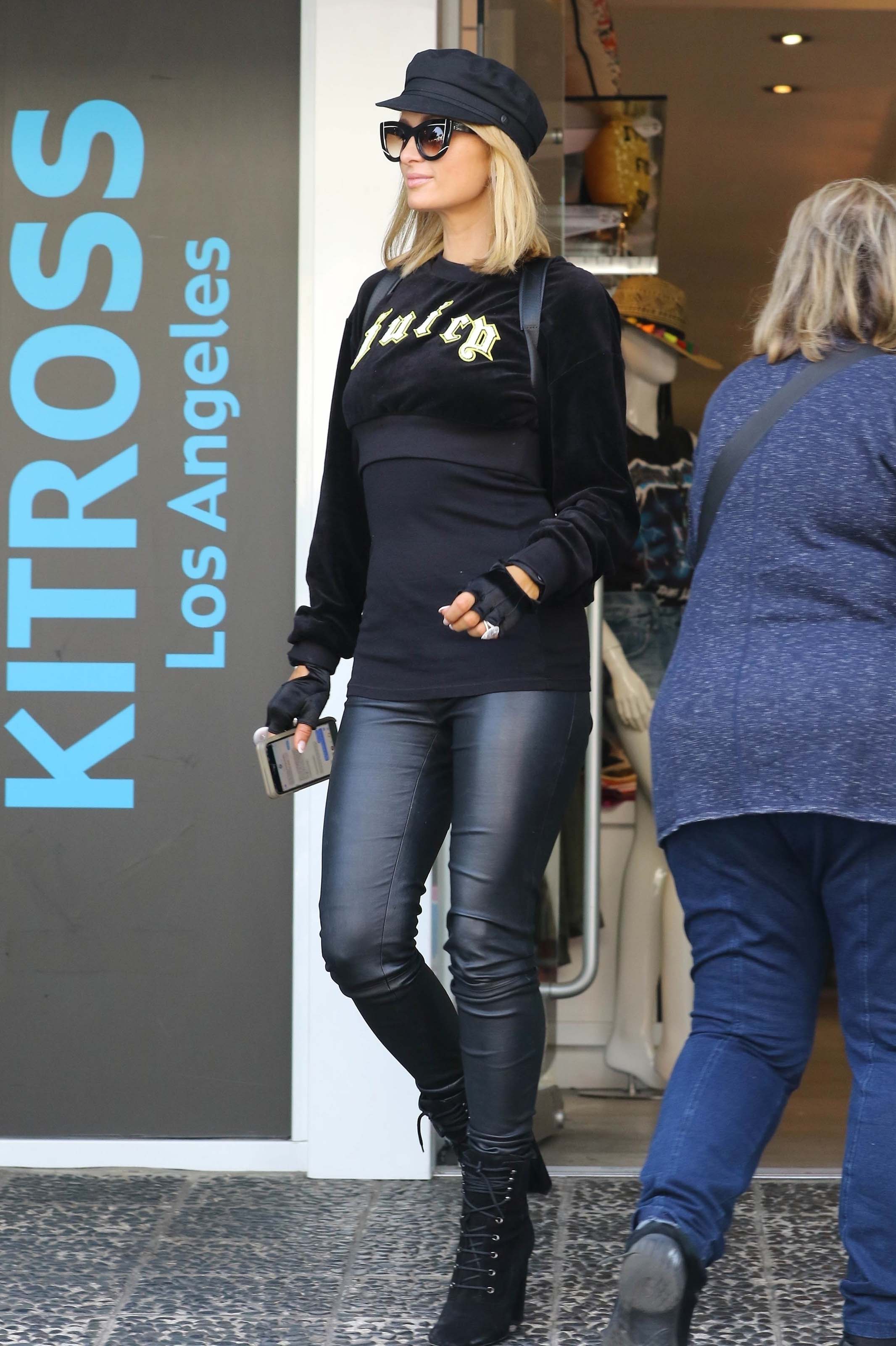 Paris Hilton shopping in West Hollywood