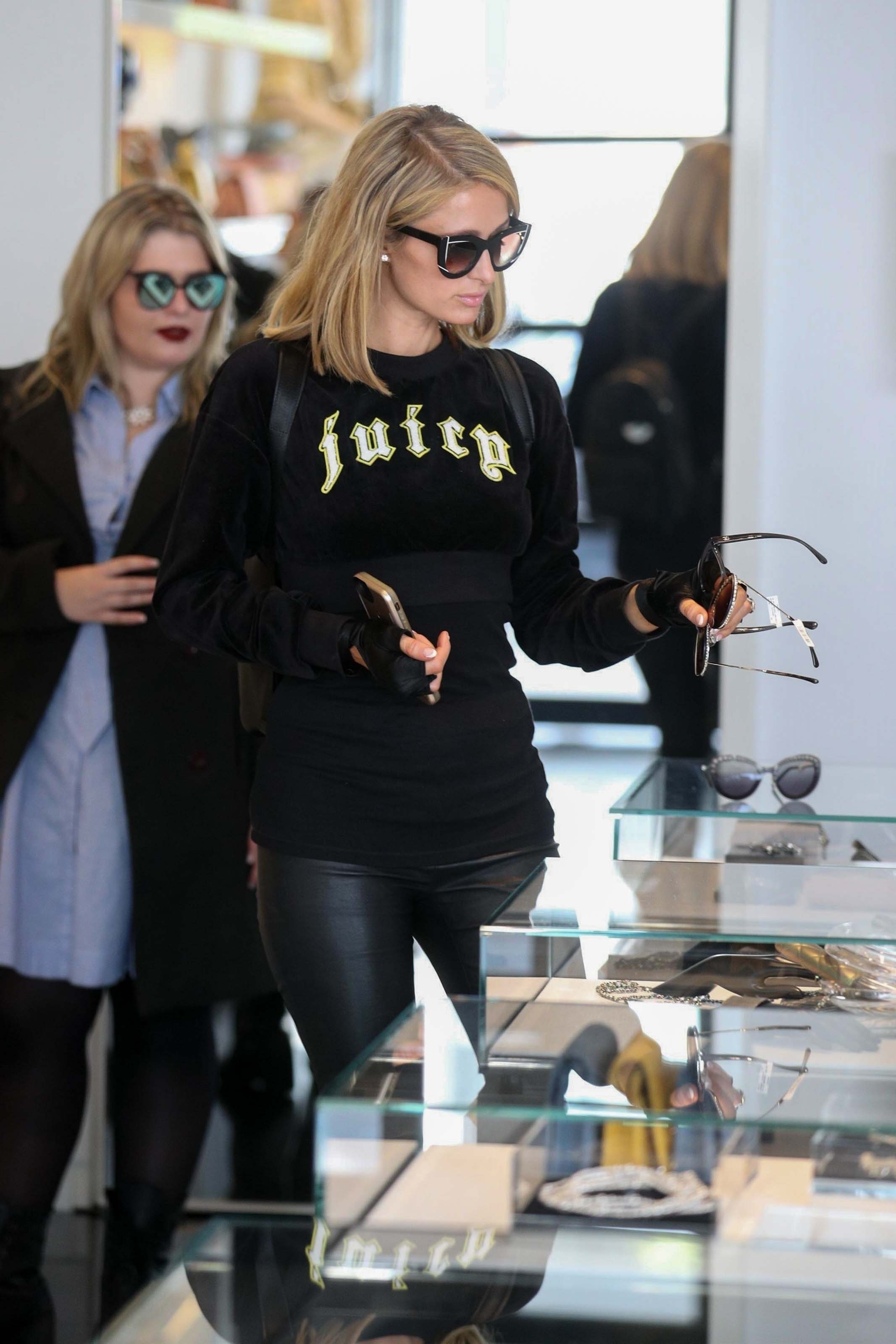 Paris Hilton shopping in West Hollywood