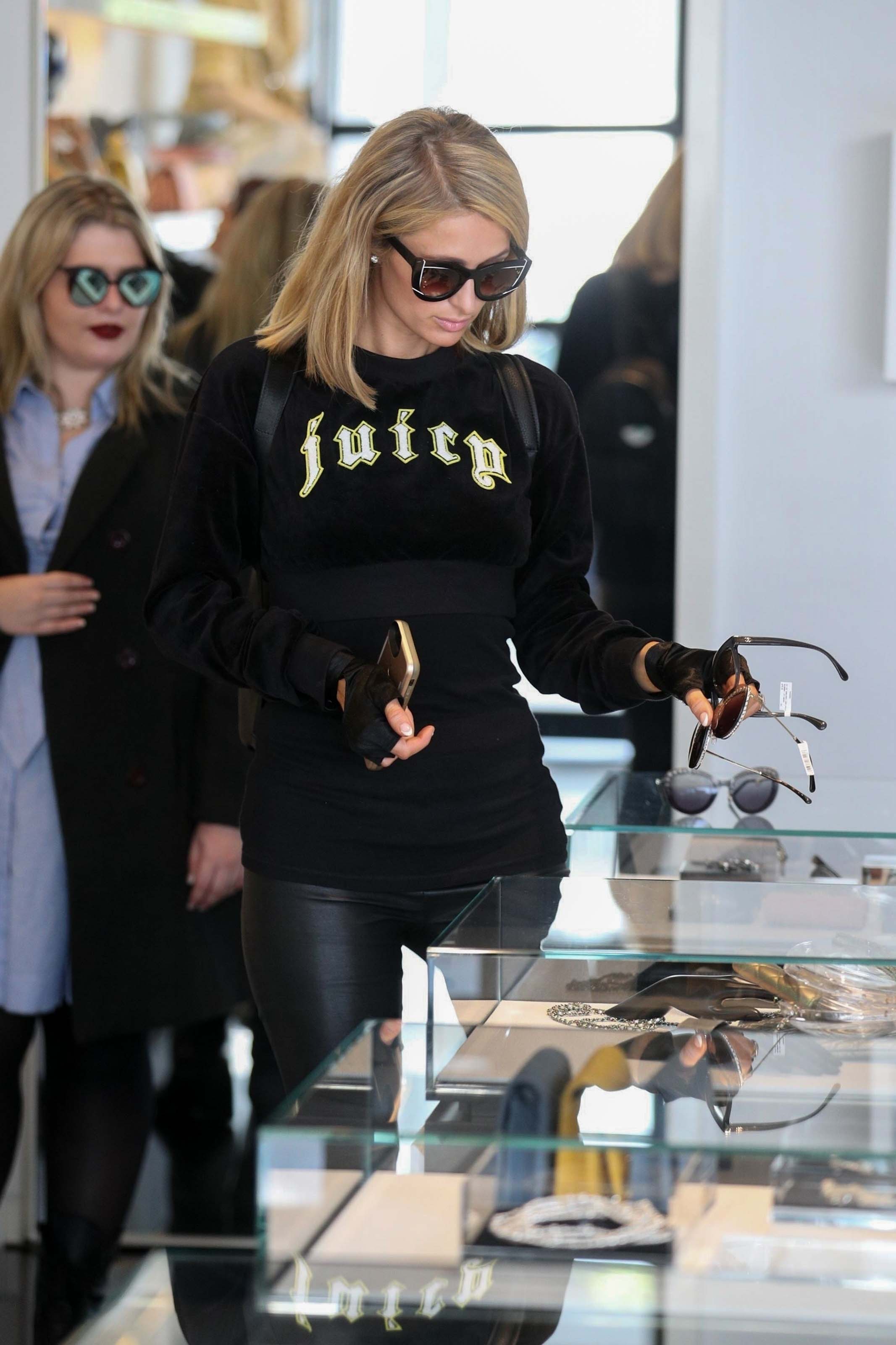 Paris Hilton shopping in West Hollywood