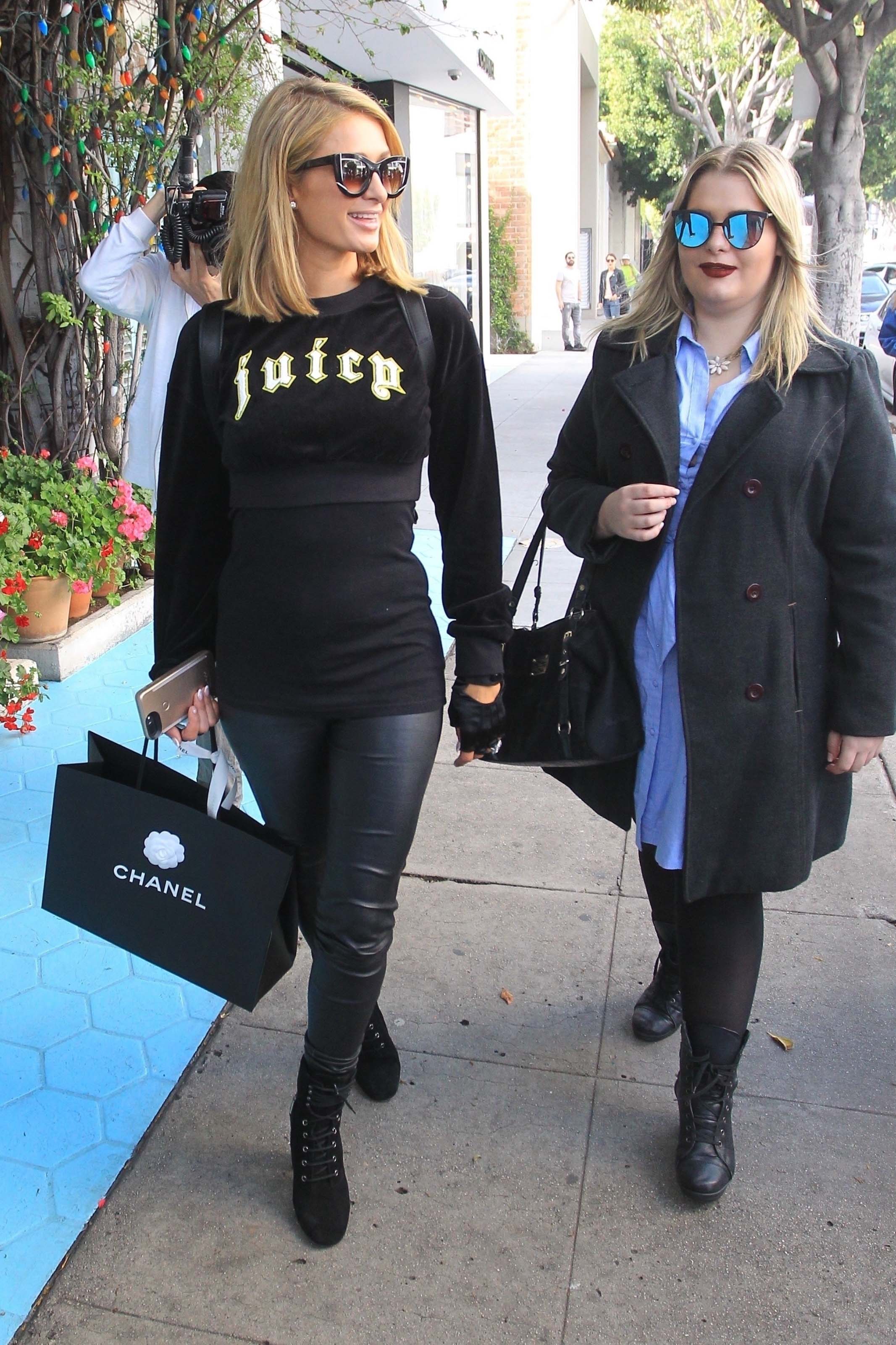 Paris Hilton shopping in West Hollywood