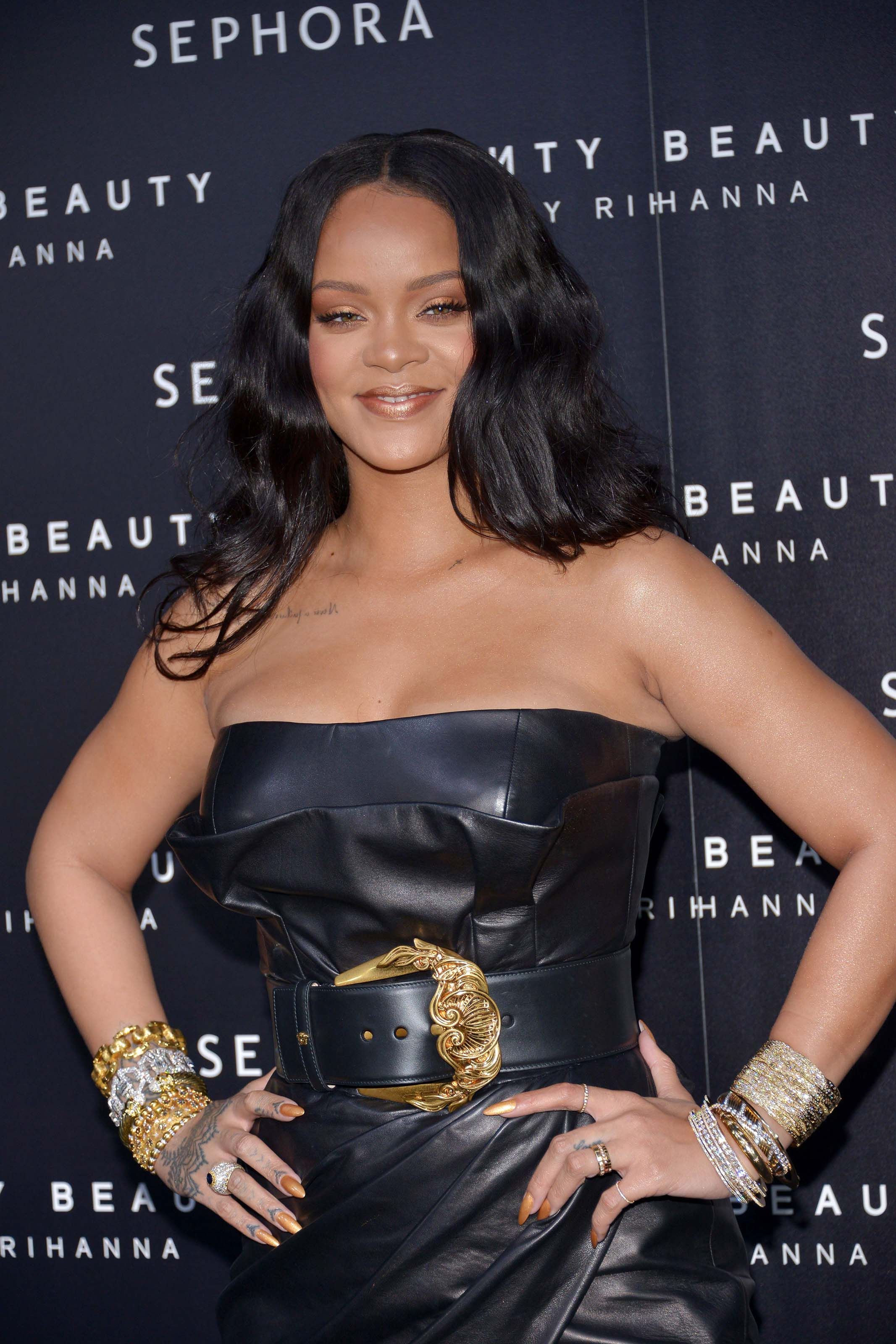 Rihanna at the launch of make-up “Fenty beauty” line