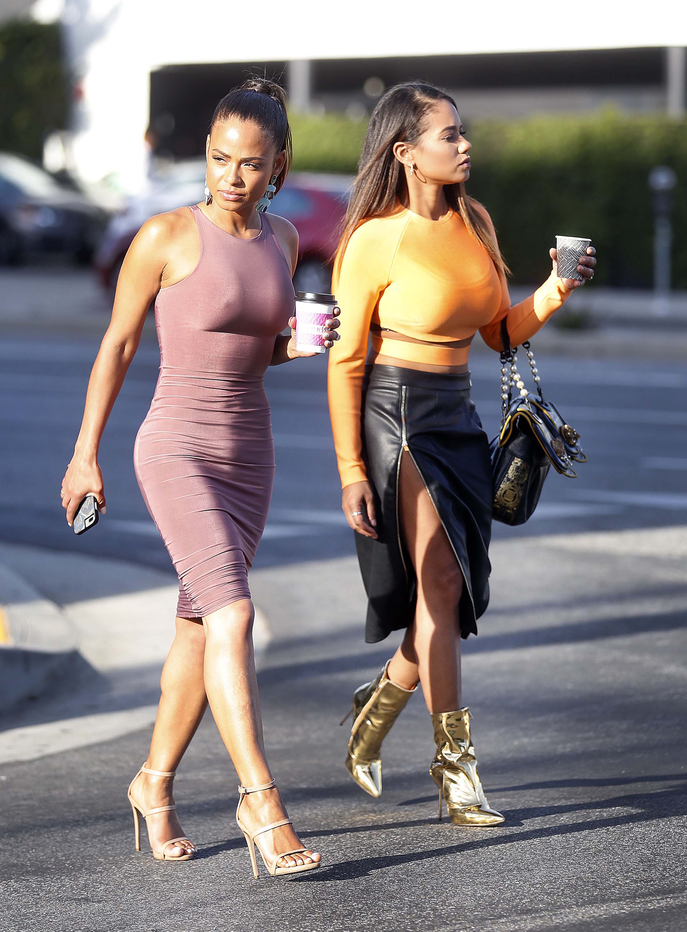 Christina Milian out with her sister