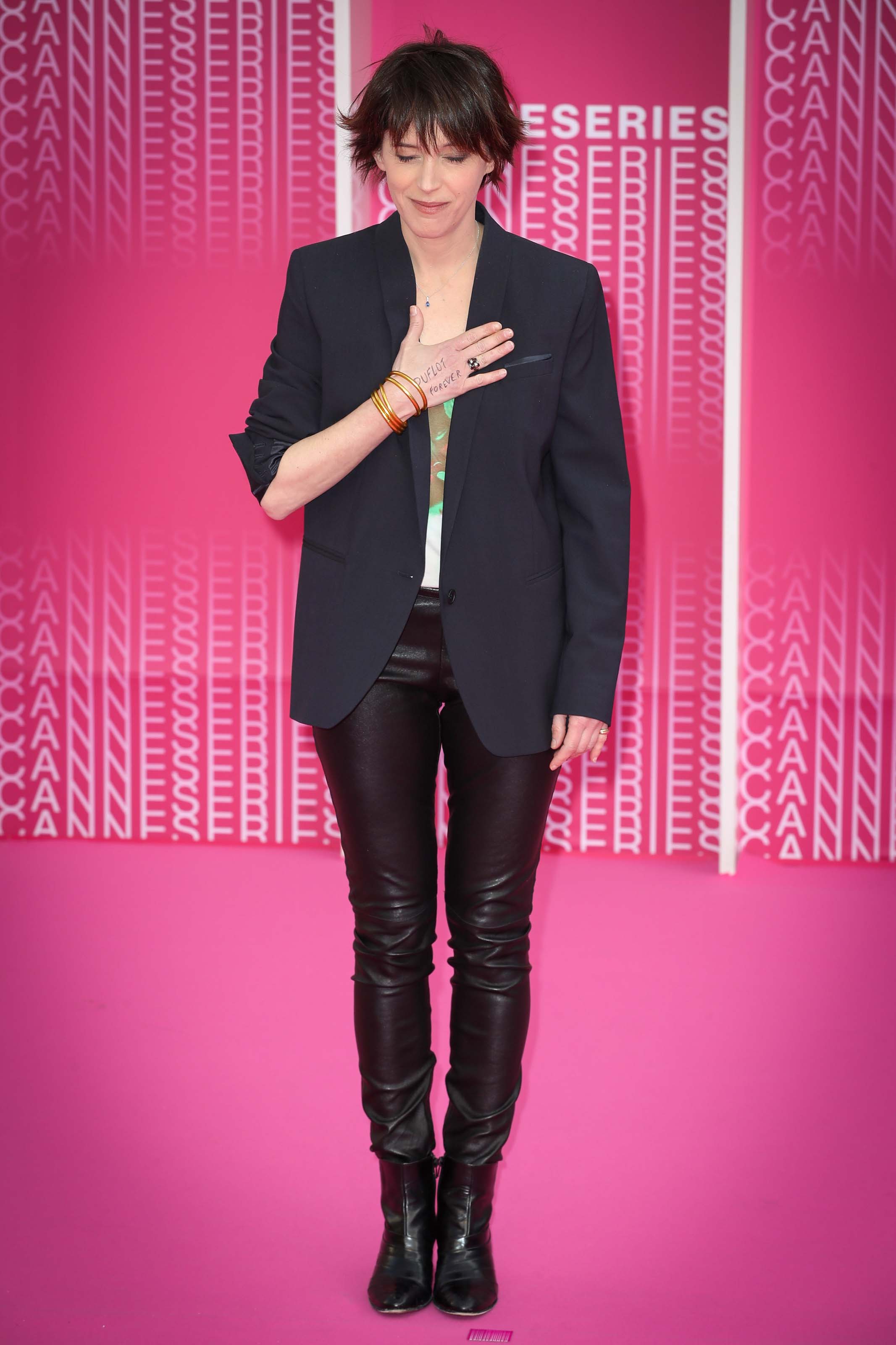 Florence Loiret Caille attends 2018 CanneSeries Opening Competition Gala Night