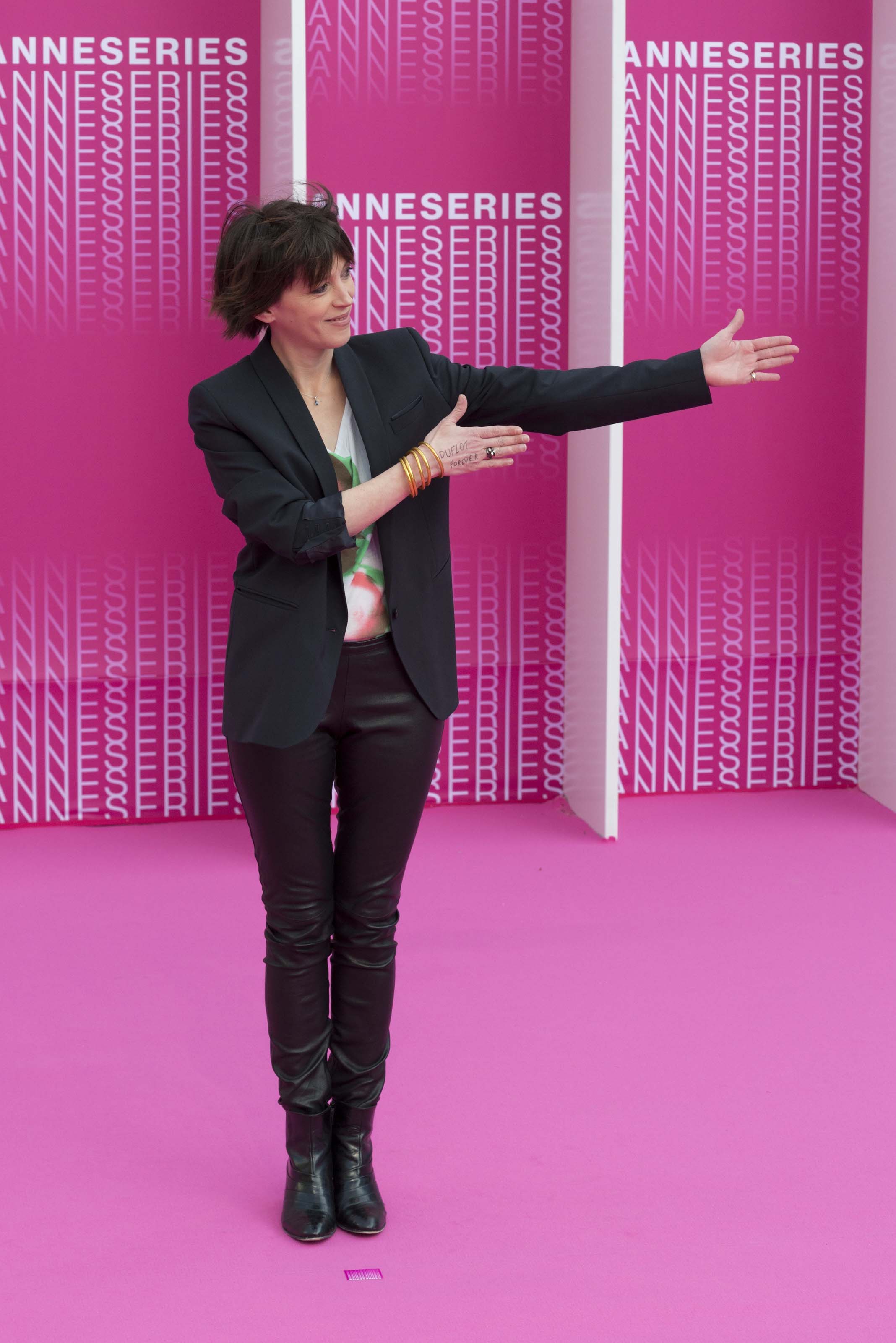 Florence Loiret Caille attends 2018 CanneSeries Opening Competition Gala Night