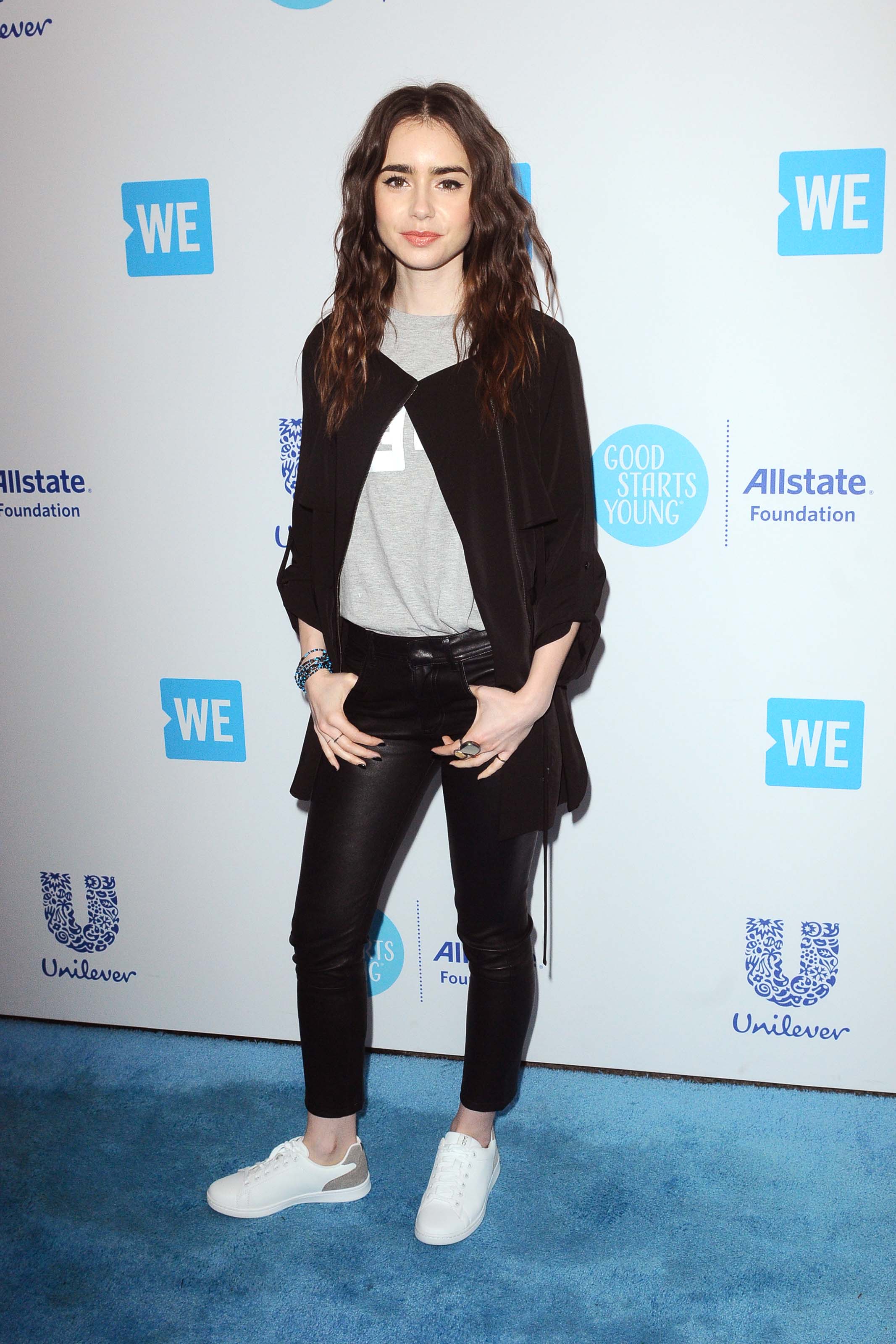 Lily Collins attends WE Day California