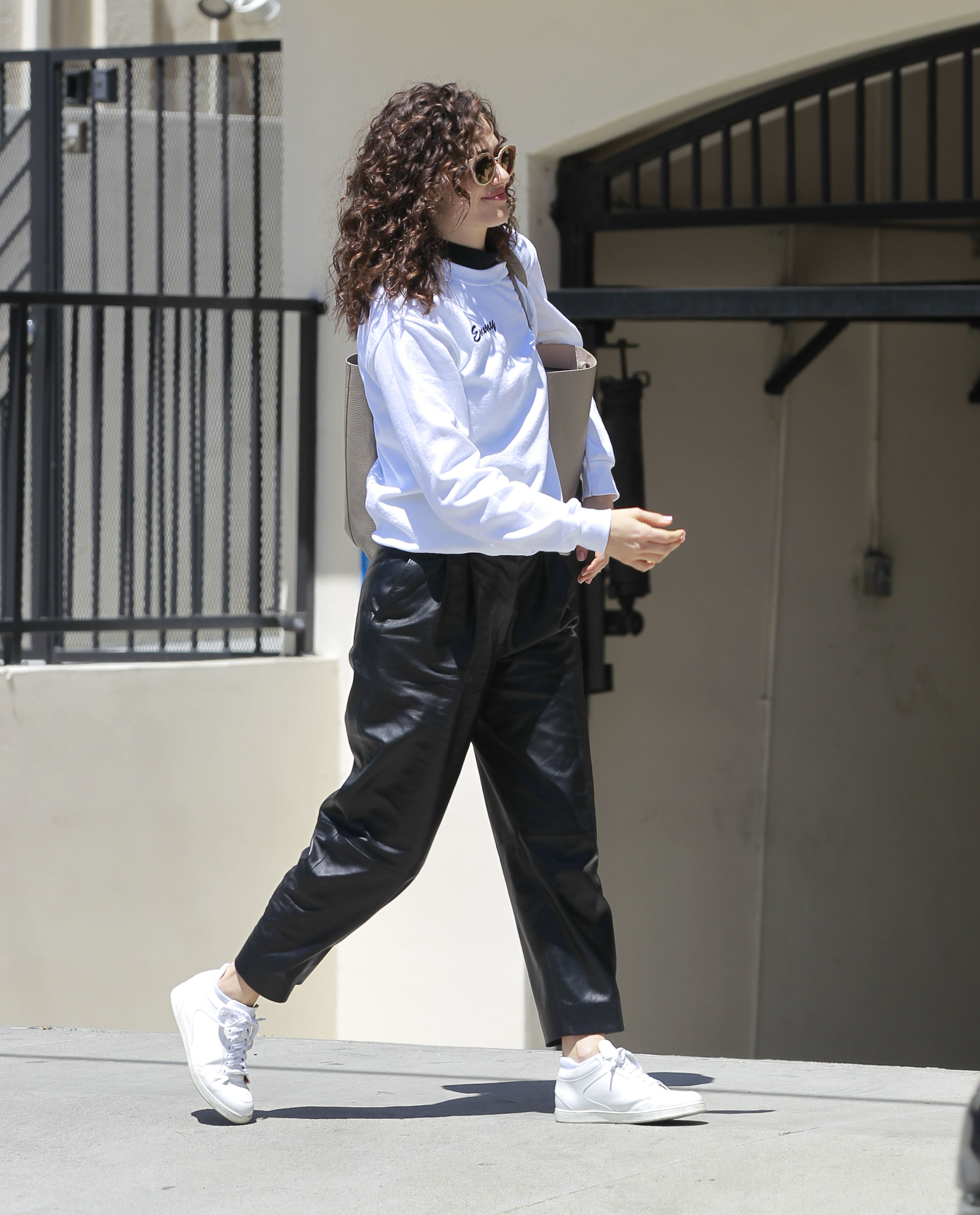 Emmy Rossum running errand in Beverly Hills