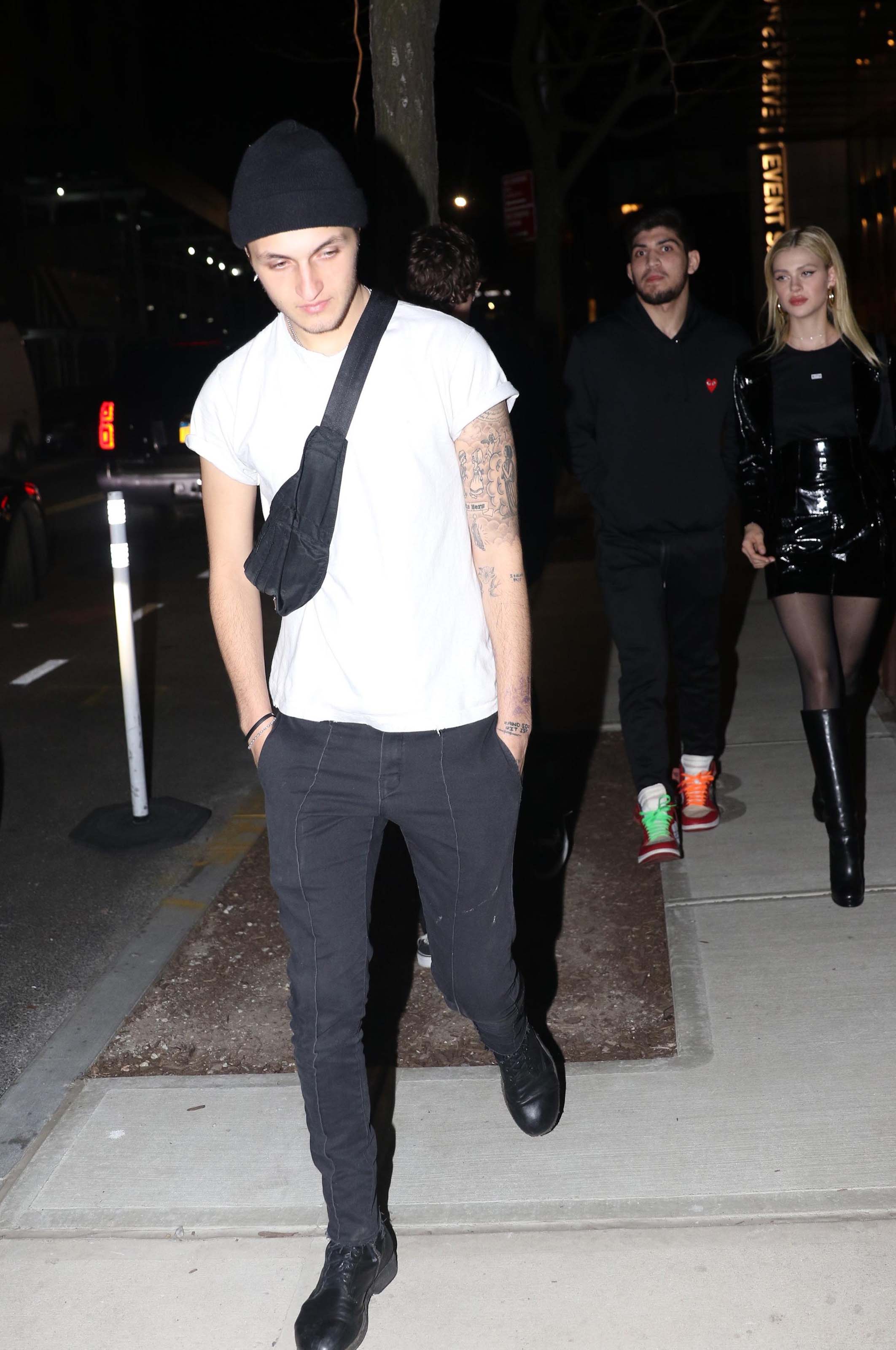 Nicola Peltz arrives for Gigi Hadid’s 23rd birthday party