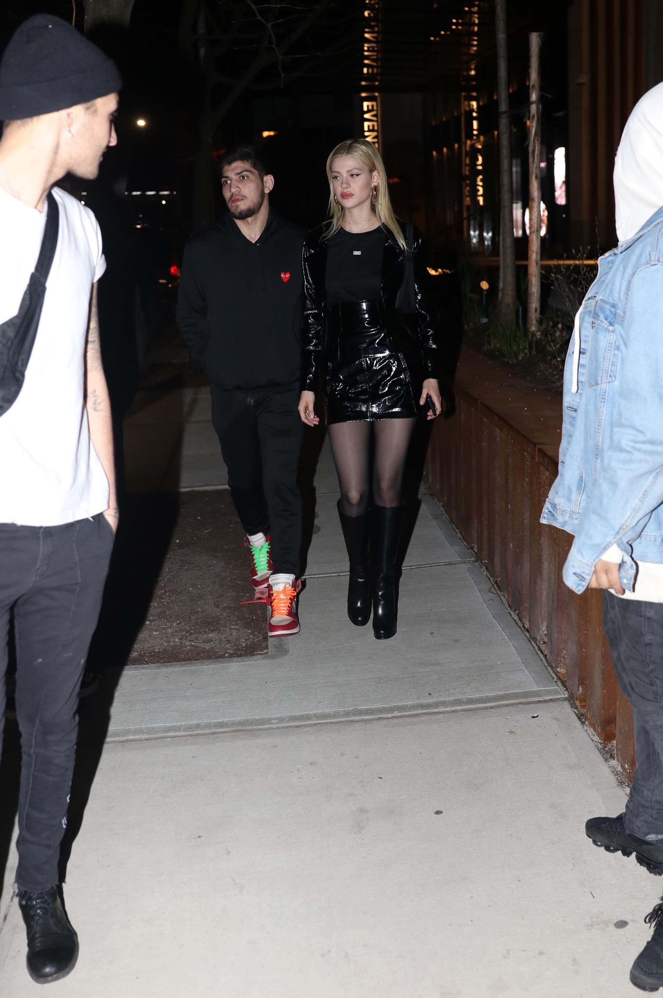 Nicola Peltz arrives for Gigi Hadid’s 23rd birthday party