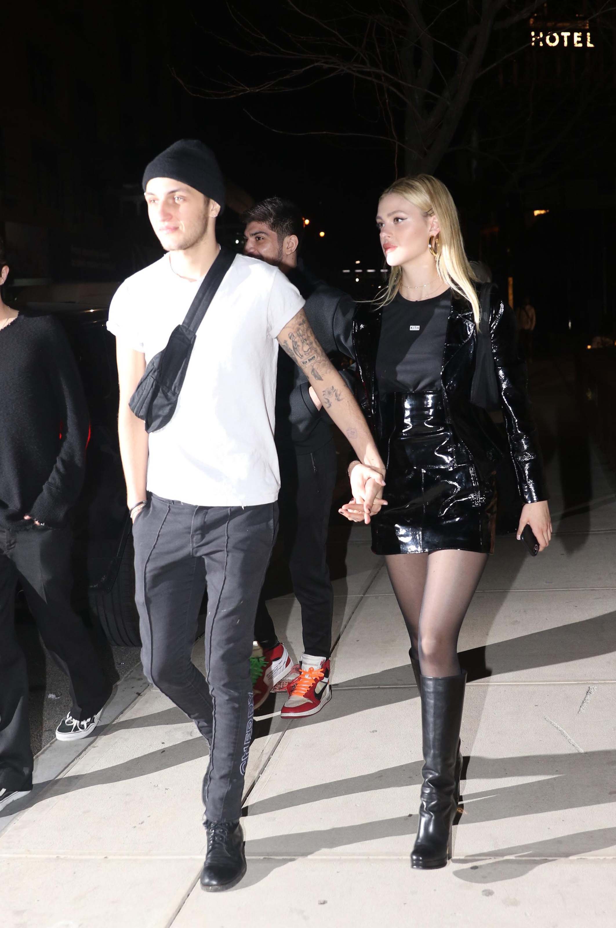 Nicola Peltz arrives for Gigi Hadid’s 23rd birthday party