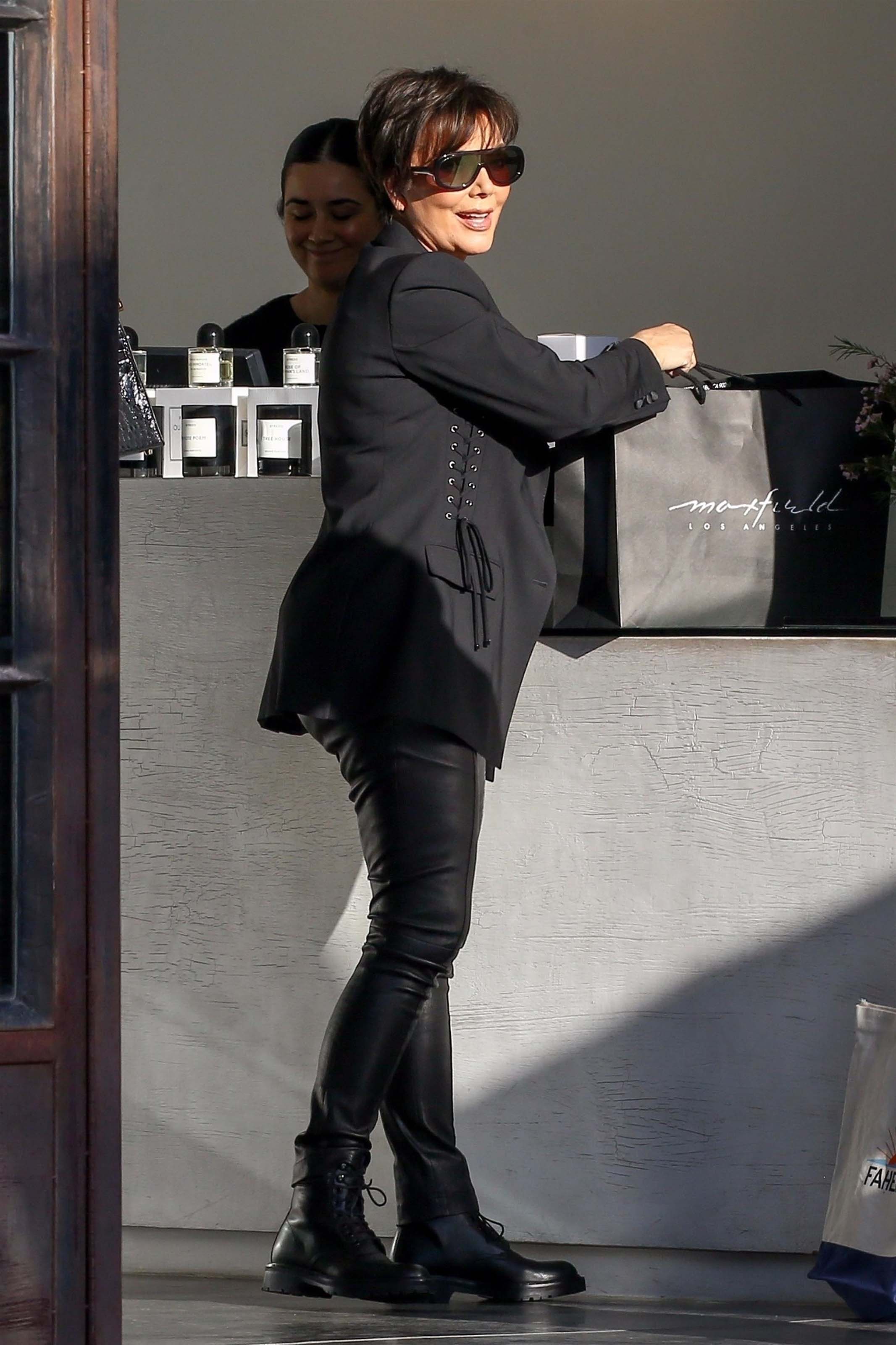 Kris Jenner at Maxfield in Malibu