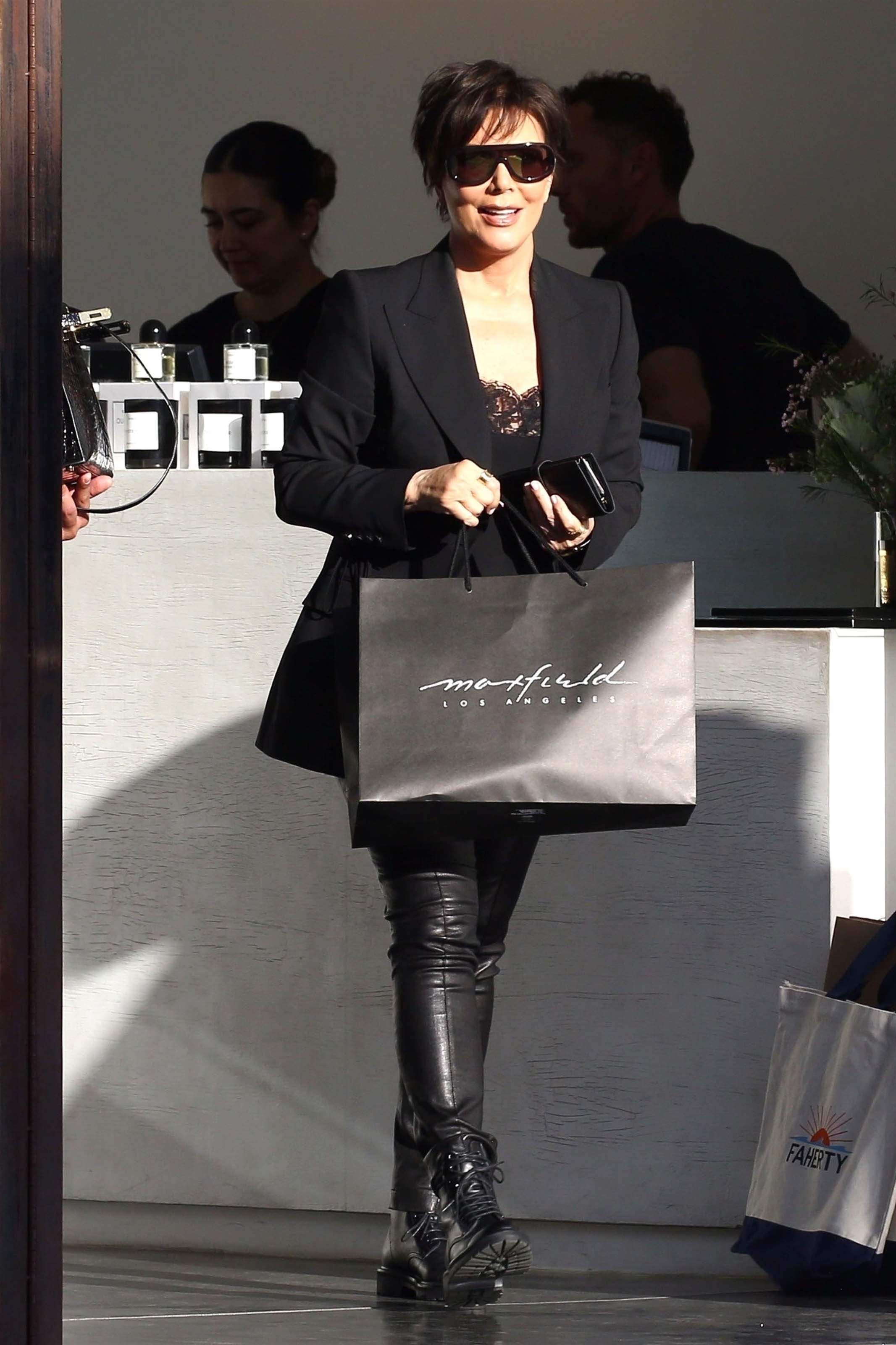 Kris Jenner at Maxfield in Malibu