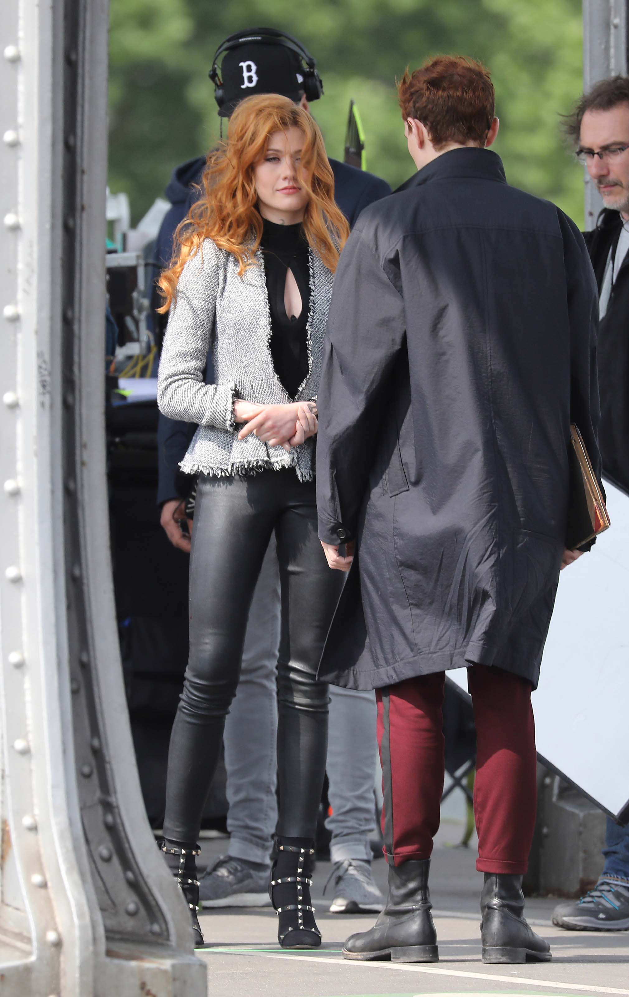 Katherine McNamara filming Shadowhunters