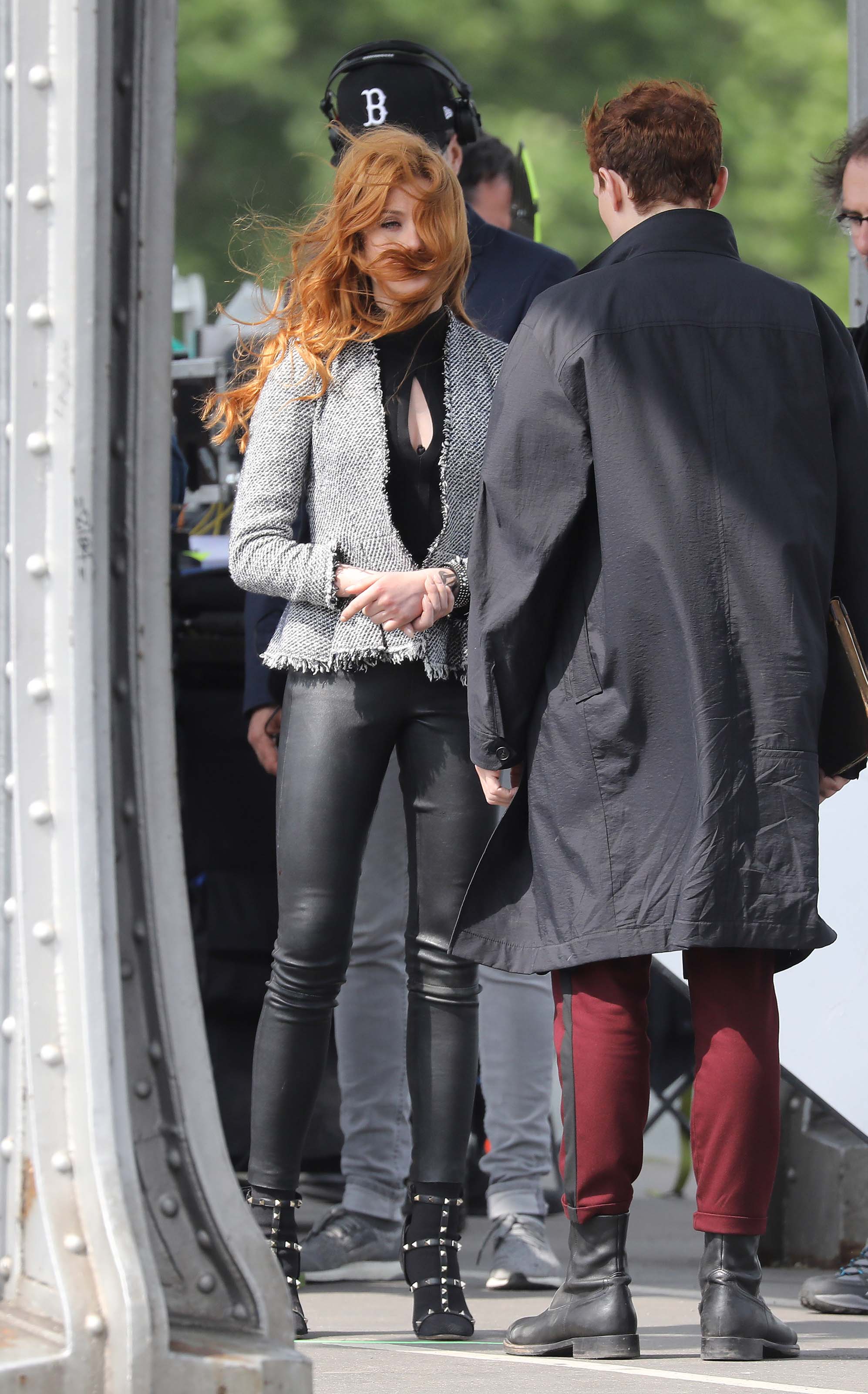 Katherine McNamara filming Shadowhunters