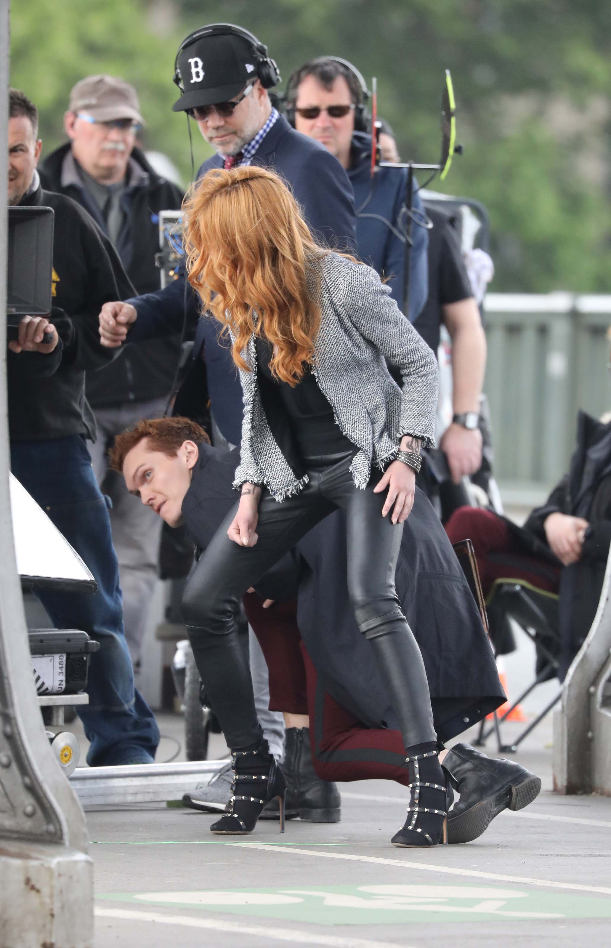 Katherine McNamara filming Shadowhunters