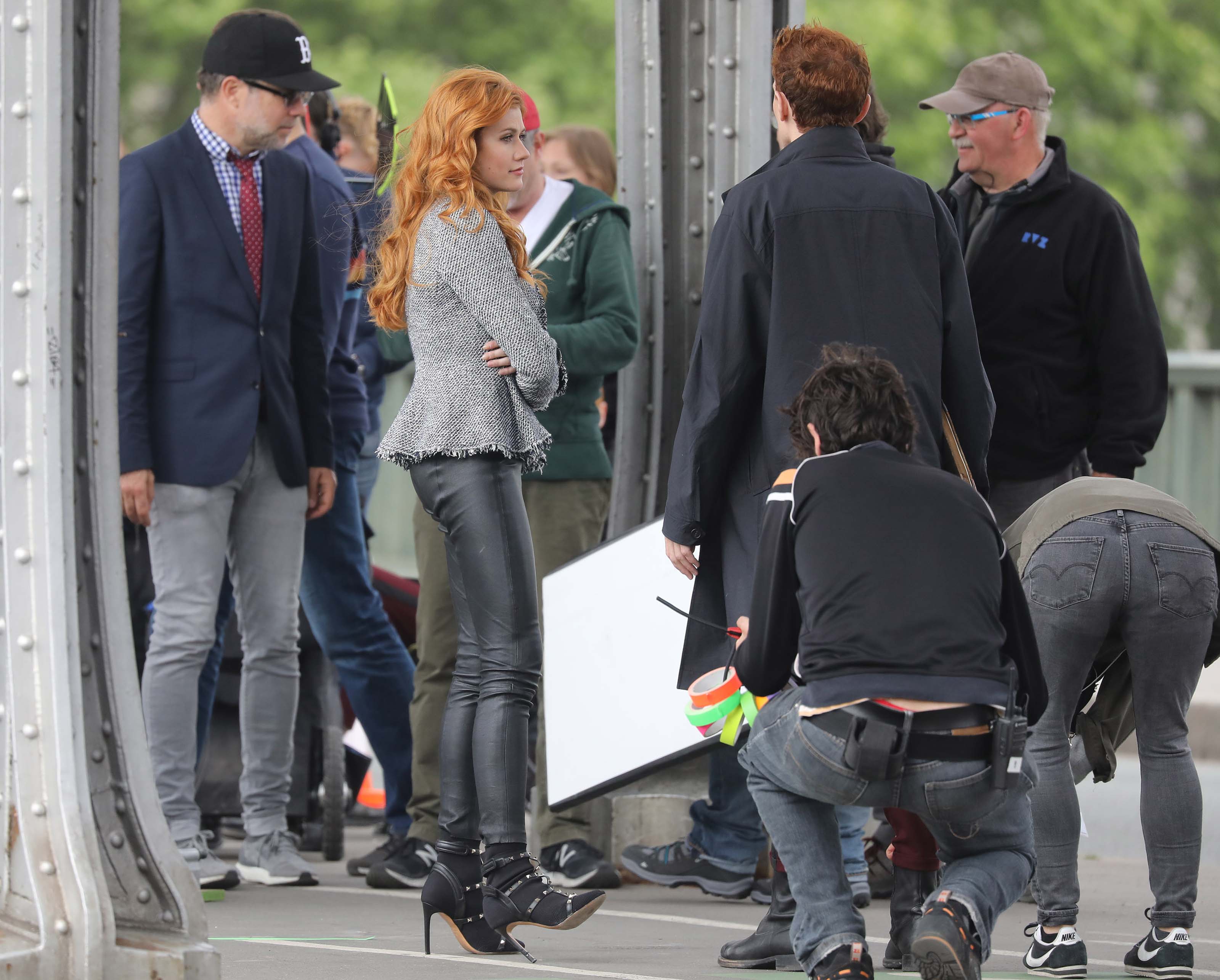 Katherine McNamara filming Shadowhunters