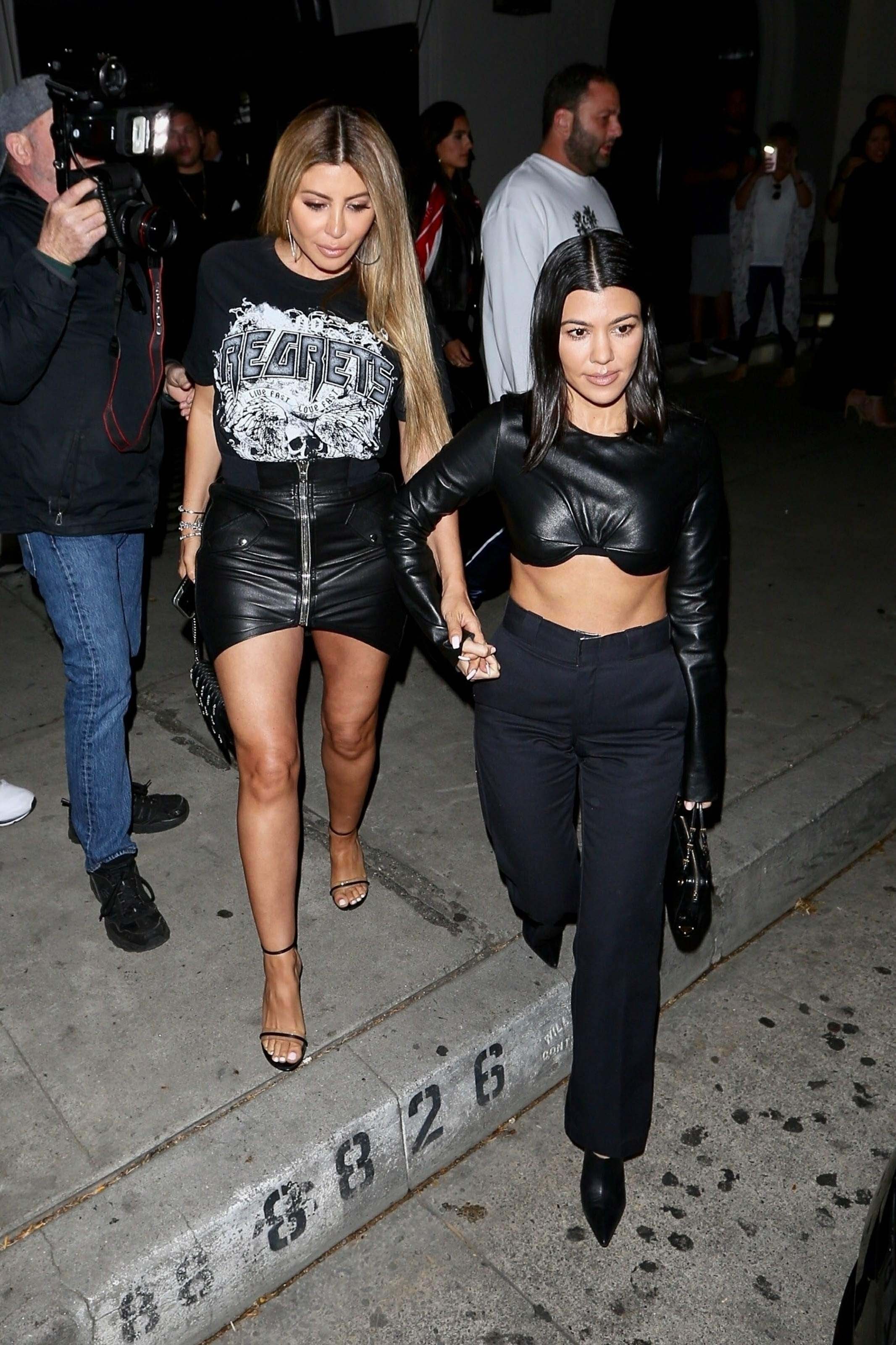 Kourtney Kardashian and Larsa Pippen arrive for a girls night out