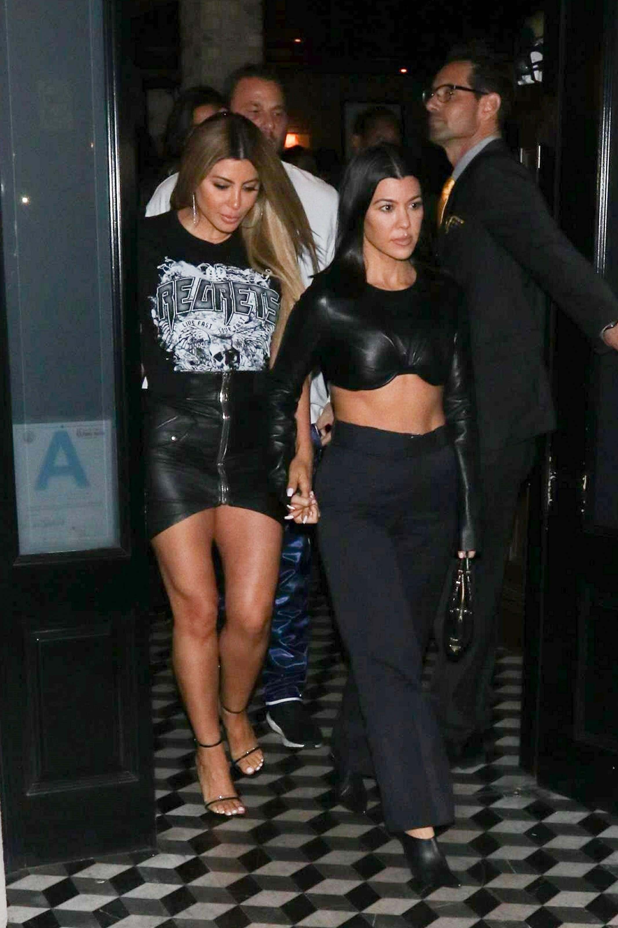 Kourtney Kardashian and Larsa Pippen arrive for a girls night out