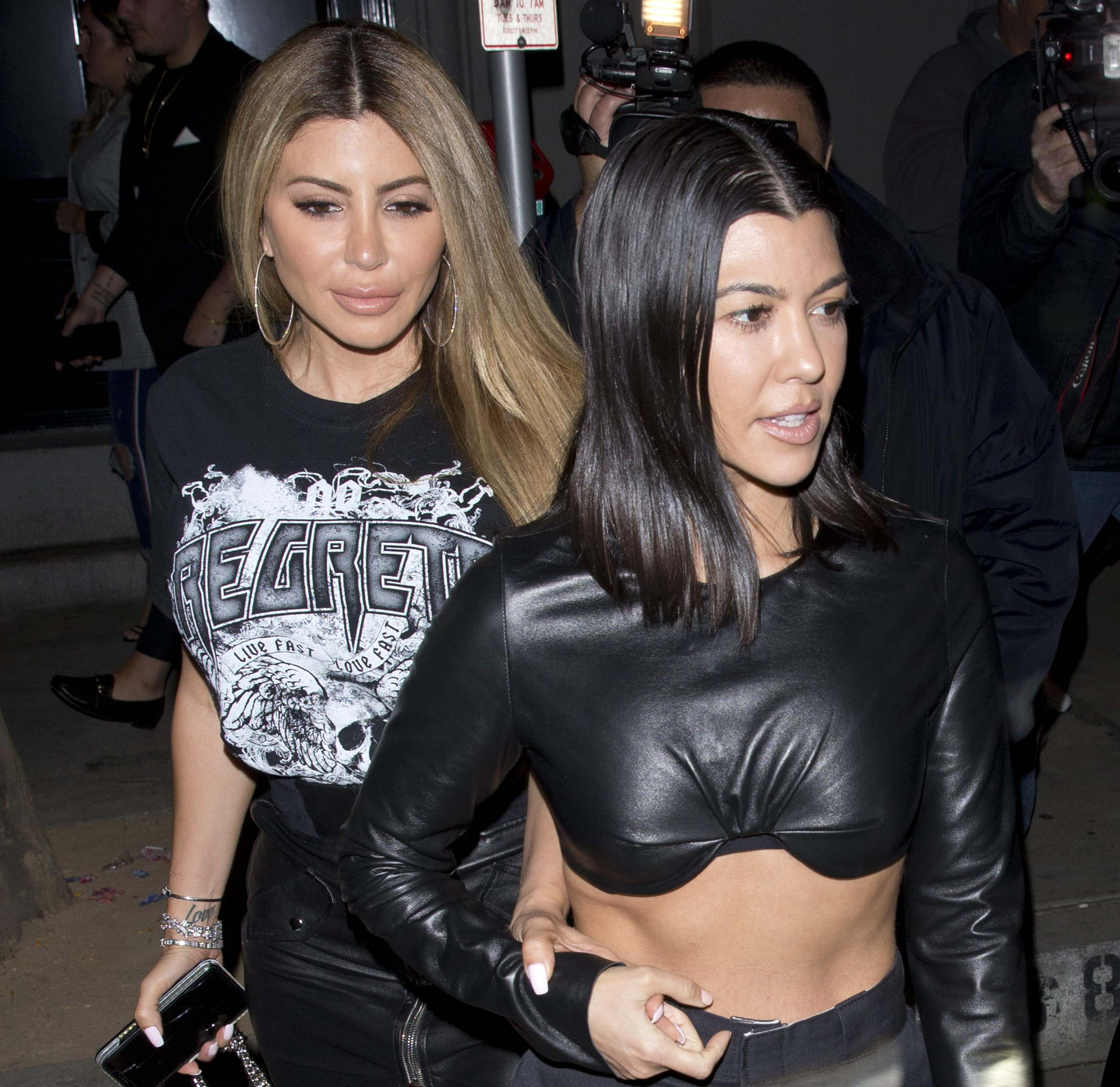 Kourtney Kardashian and Larsa Pippen arrive for a girls night out