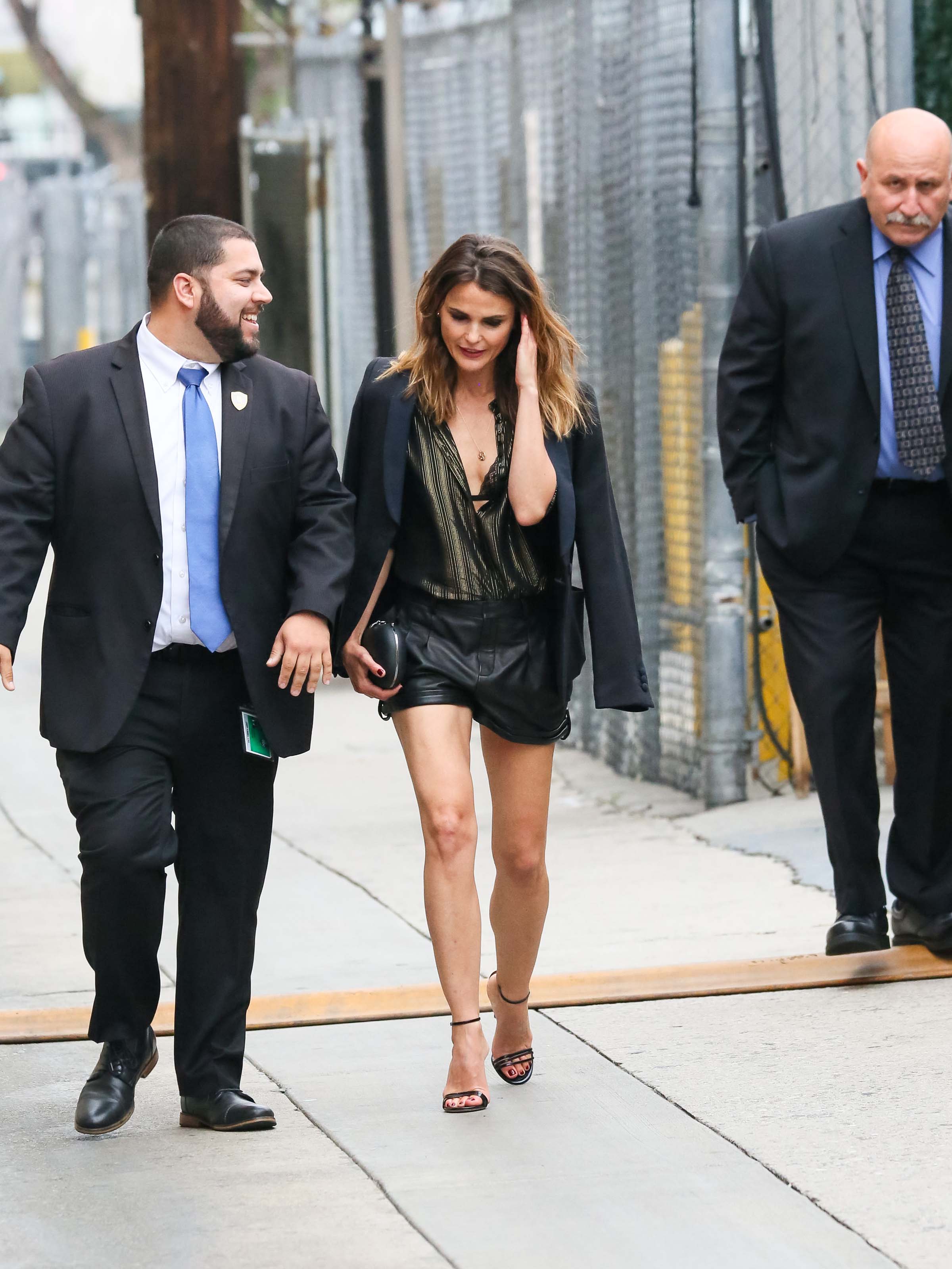 Keri Russell arriving at Jimmy Kimmel Live