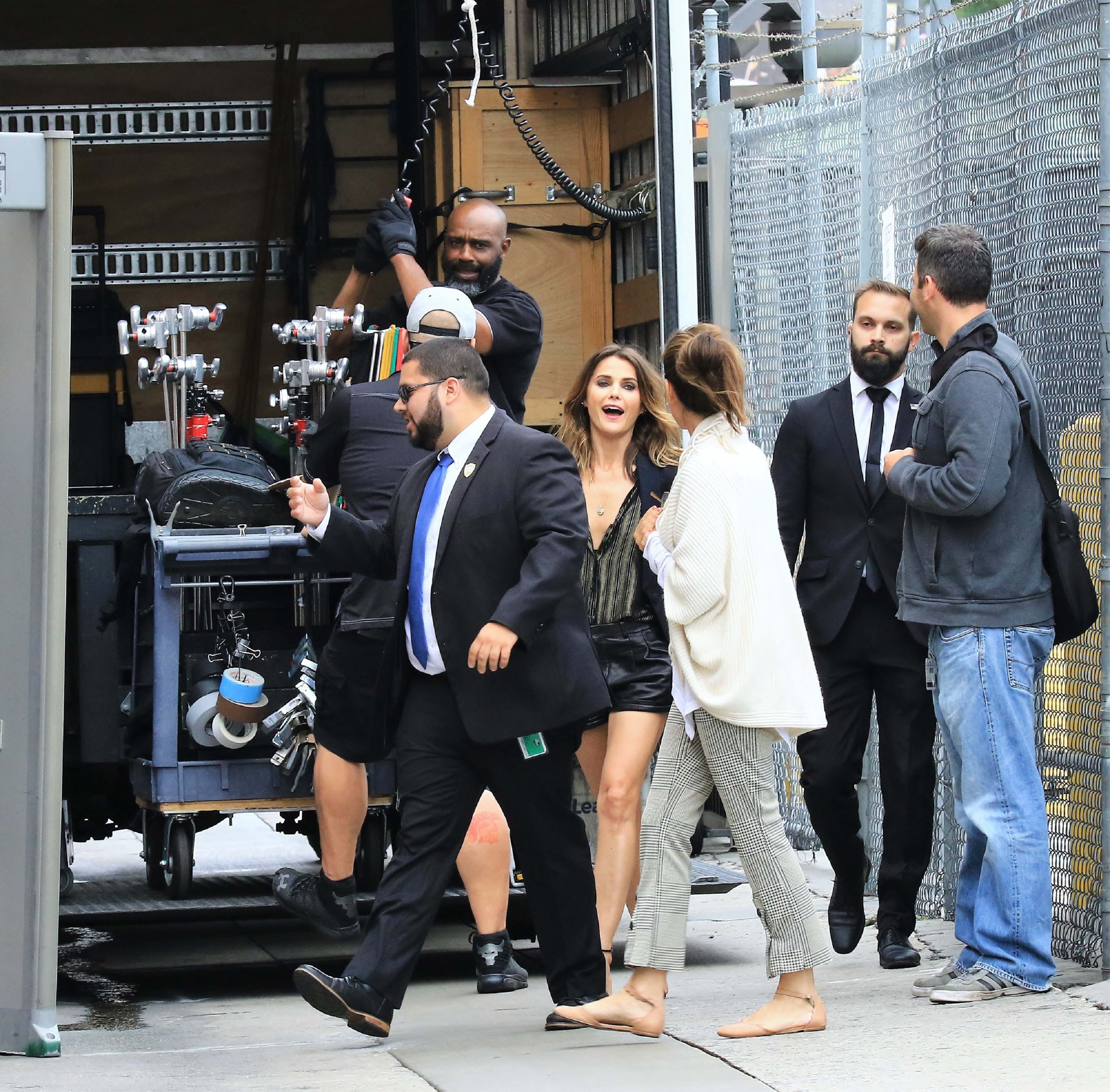 Keri Russell arriving at Jimmy Kimmel Live